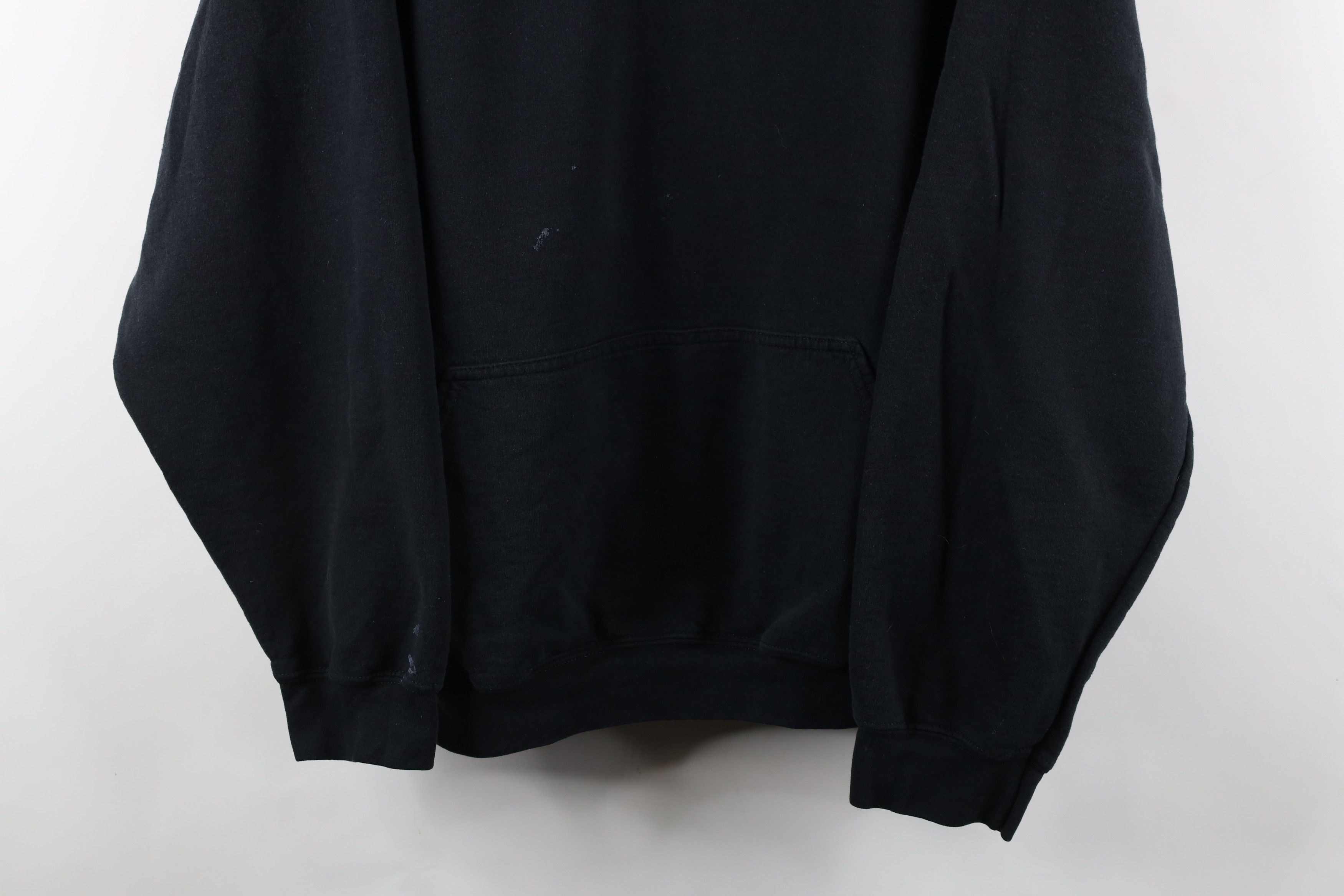 Vintage Vintage 90s Streetwear Blank Hoodie Sweatshirt Black Size US XXL / EU 58 / 5 - 3 Thumbnail