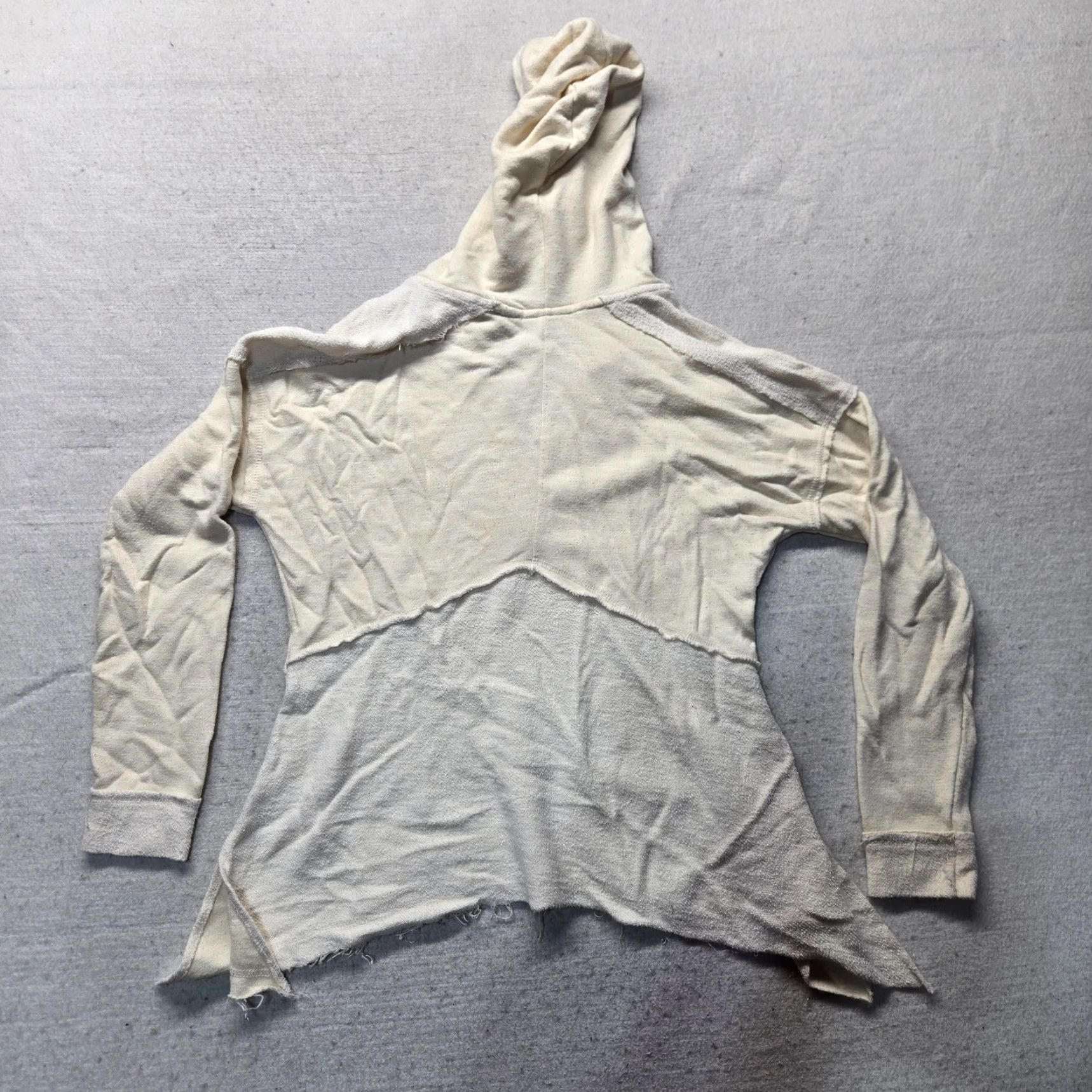 Vintage Cato Hoodie Women's L Beige Floral Lace Knit Pullover Boho V-Neck All Seasons Hooded Pockets Bohemian Regular Size L / US 10 / IT 46 - 7 Thumbnail