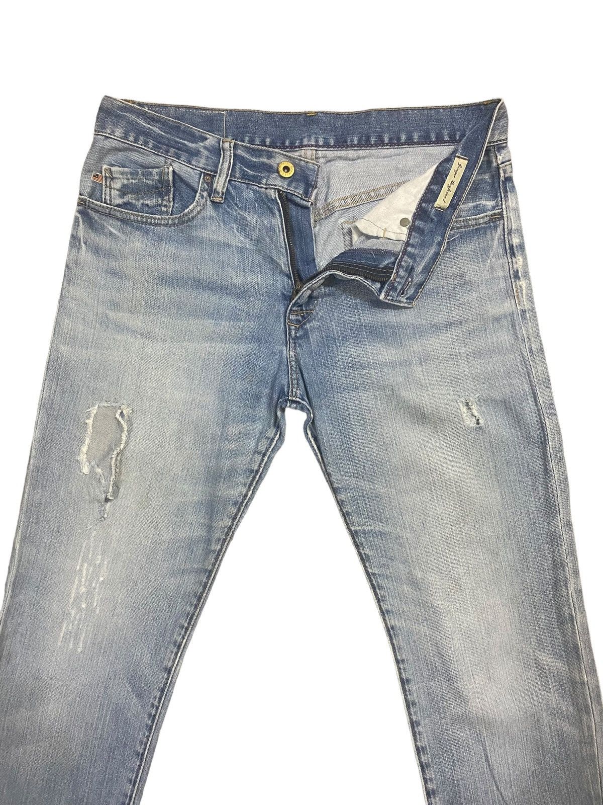Polo Ralph Lauren × RRL Ralph Lauren × Ralph Lauren Vintage Polo Ralph Lauren RRL Distress Straight Cut Jeans Size US 31 - 3 Thumbnail