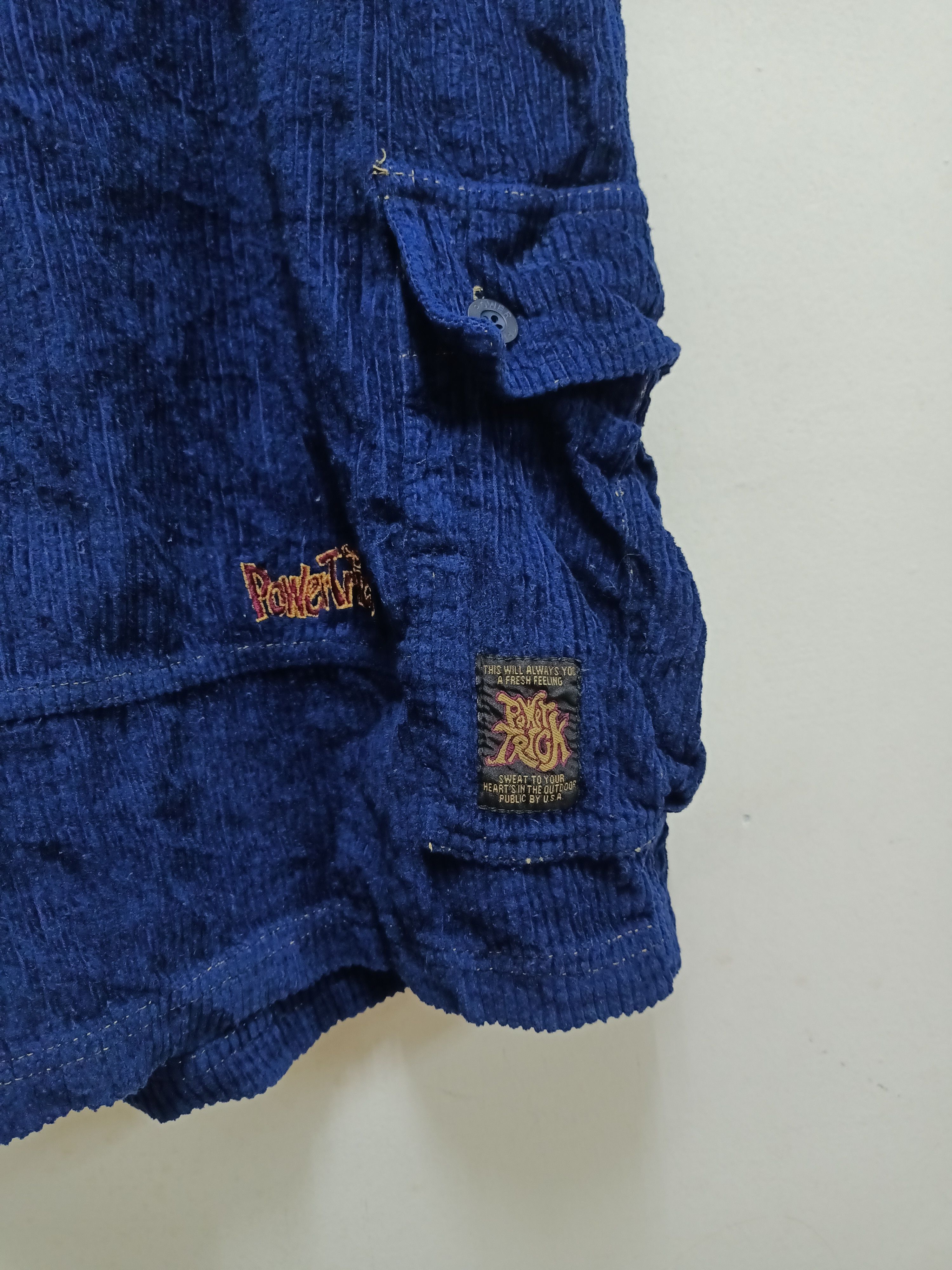 Vintage Vintage 90s Power Trick coudroy cargo short pants Size US 34 / EU 50 - 2 Thumbnail