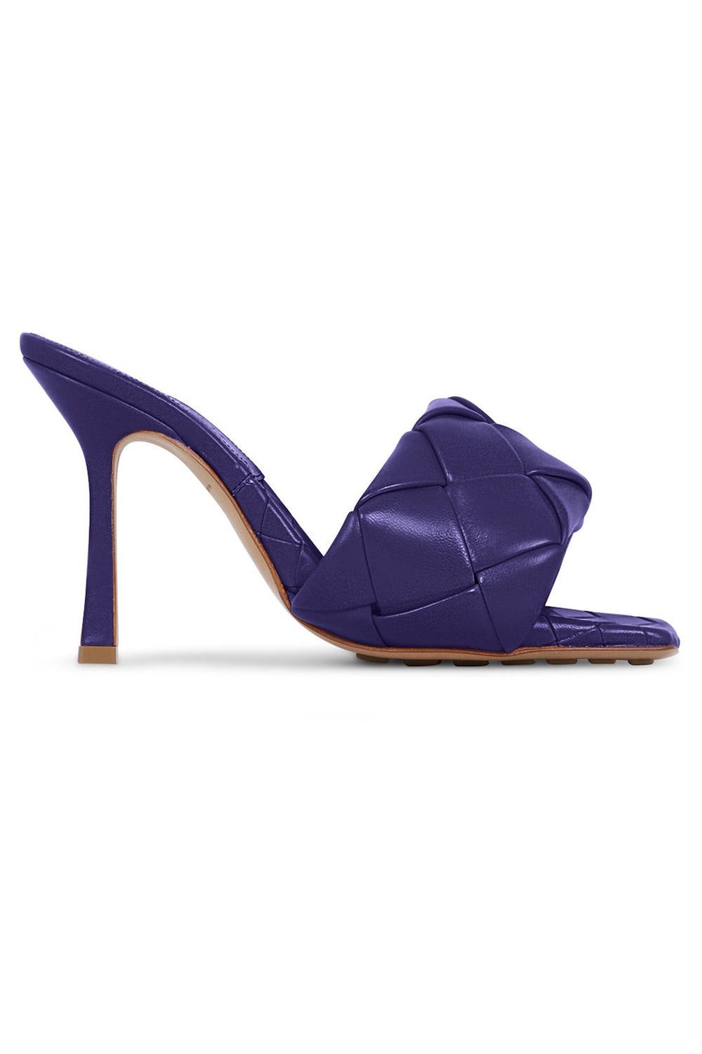 Bottega Veneta o1mle0325 Lido Mule Sandals in Purple Size US 9 / IT 39 - 1 Thumbnail