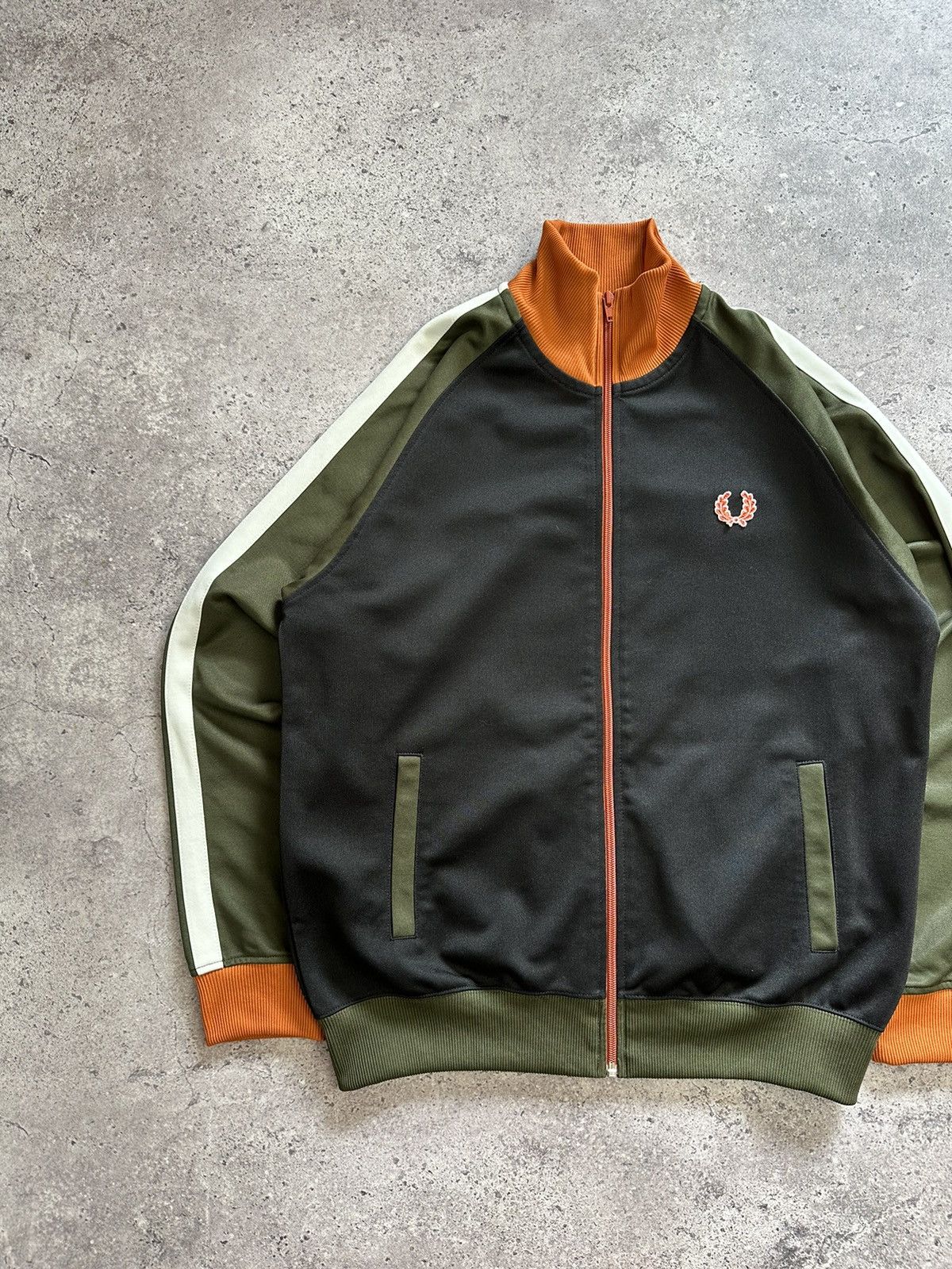Vintage Fred Perry Track Jacket Full Zip Y2K Blokecore