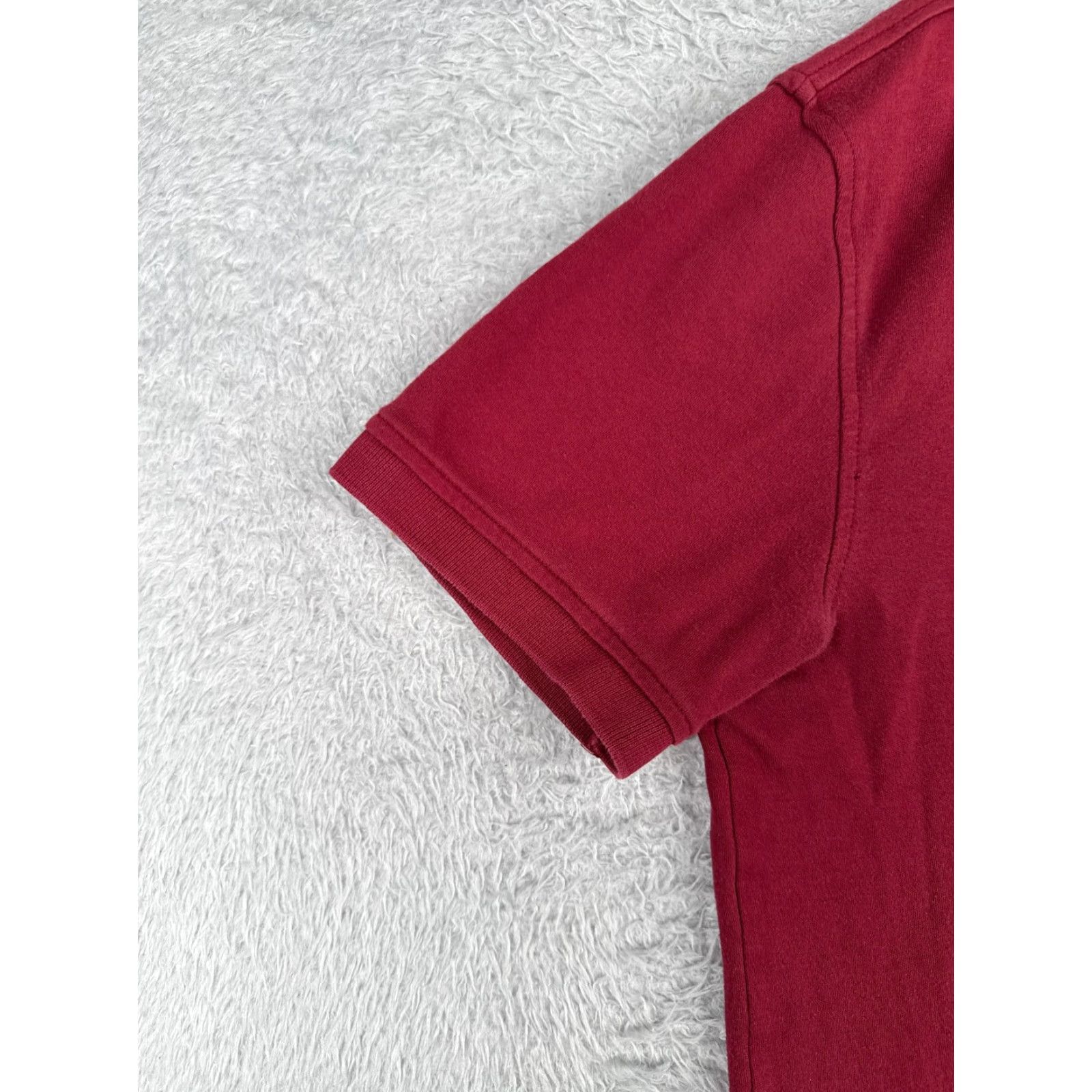 Tommy Hilfiger Tommy Hilfiger Polo Shirt Men Large Red Cotton Slim Fit Short Sleeve Activewear Size US L / EU 52-54 / 3 - 3 Thumbnail