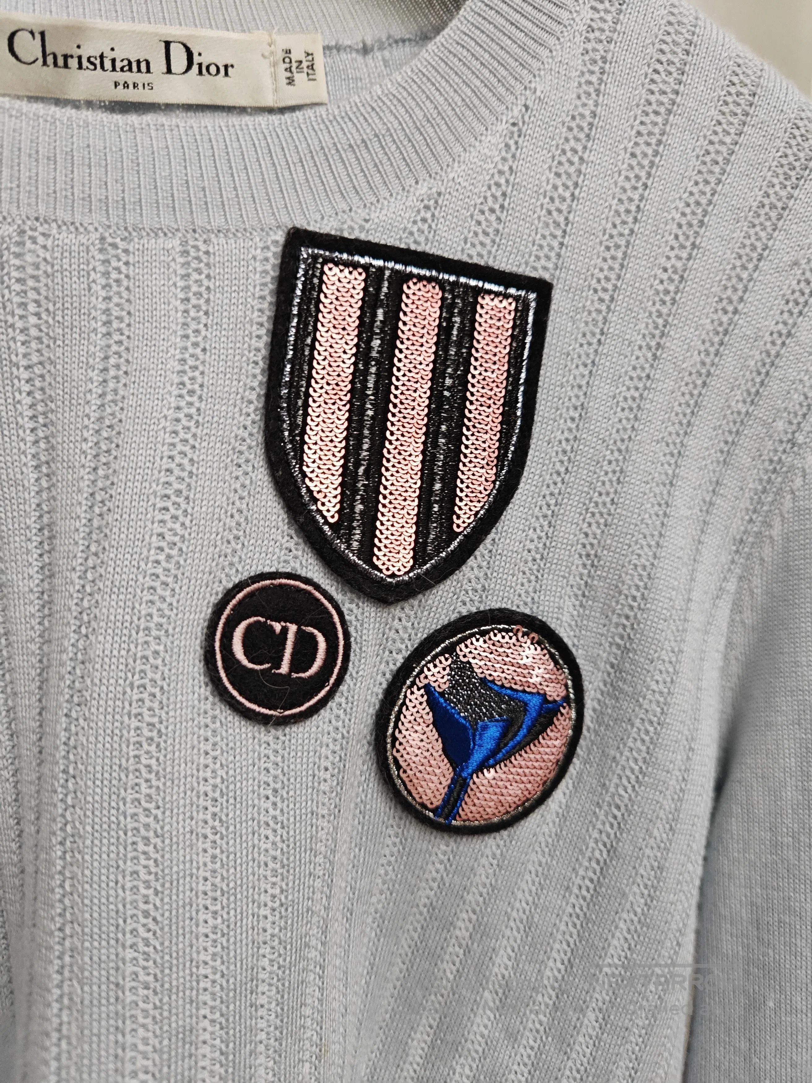 Dior dior light blue badge sweater. Size M / US 6-8 / IT 42-44 - 4 Thumbnail
