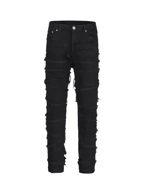 Jean damaged faded grunge ripped jeans Size US 28 / EU 44 - 7 Thumbnail