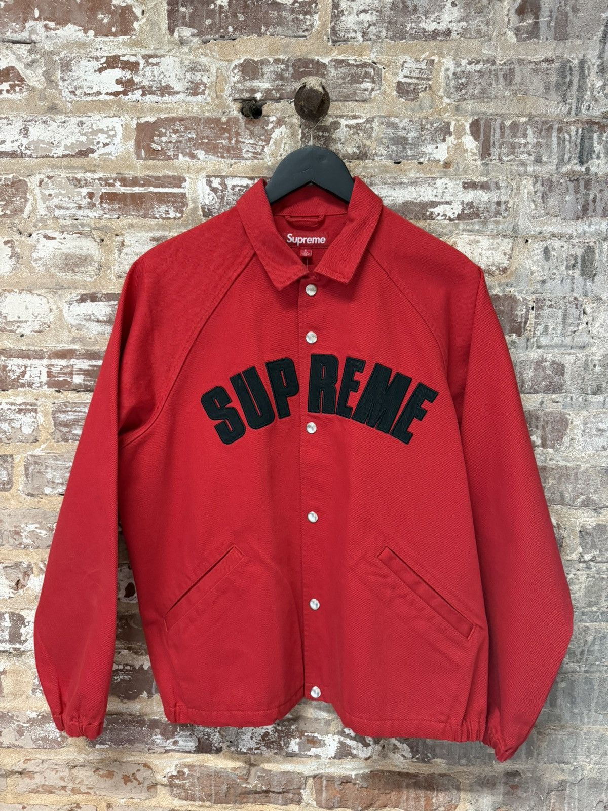 Supreme Supreme Arc Denim Coach Jacket Red Size US S / EU 44-46 / 1 - 1 Thumbnail