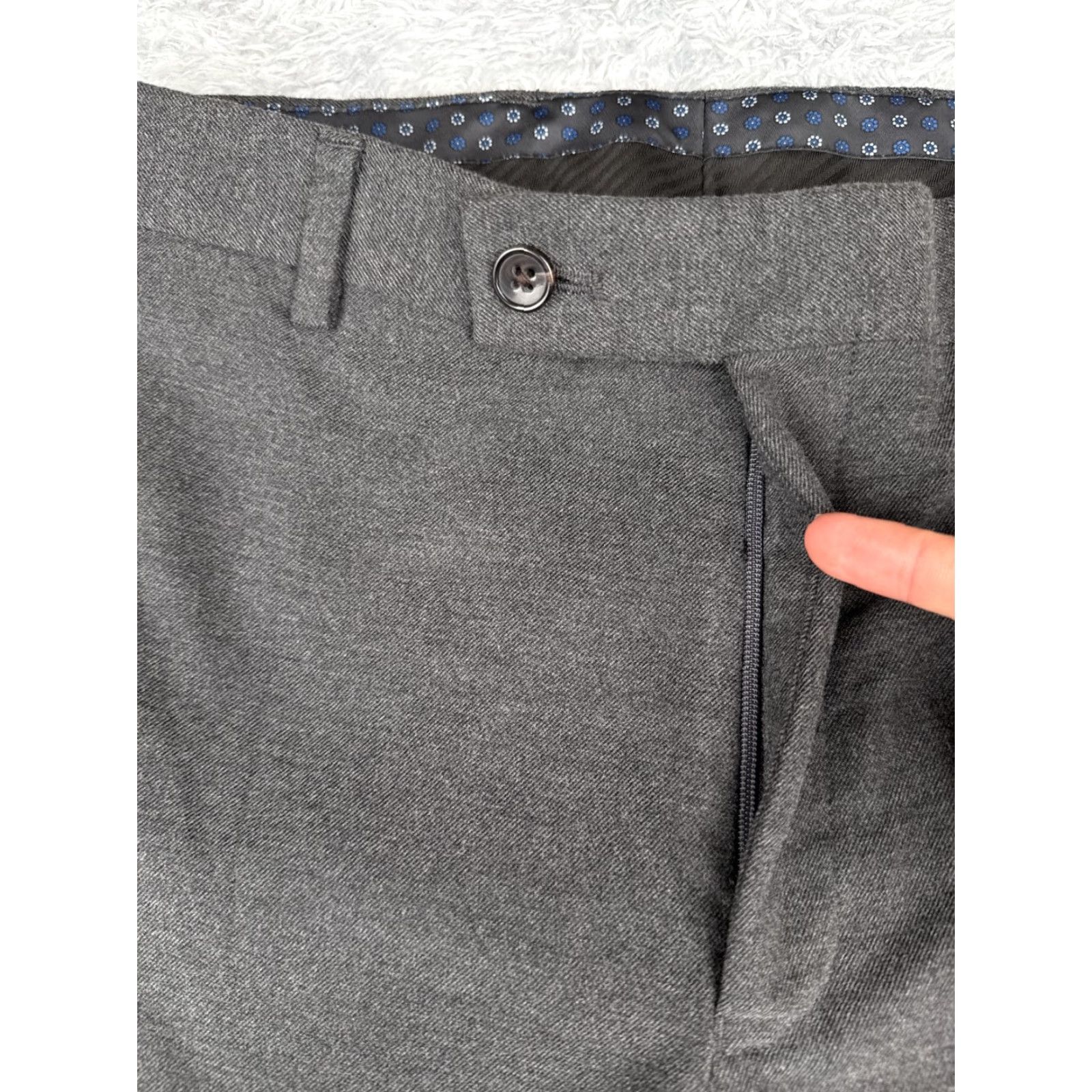 Ralph Lauren Lauren Ralph Lauren Pants Men 30 Gray Black Label Polyester Rayon Flat Front 32L Dress Pants Size US 30 / EU 46 - 5 Thumbnail