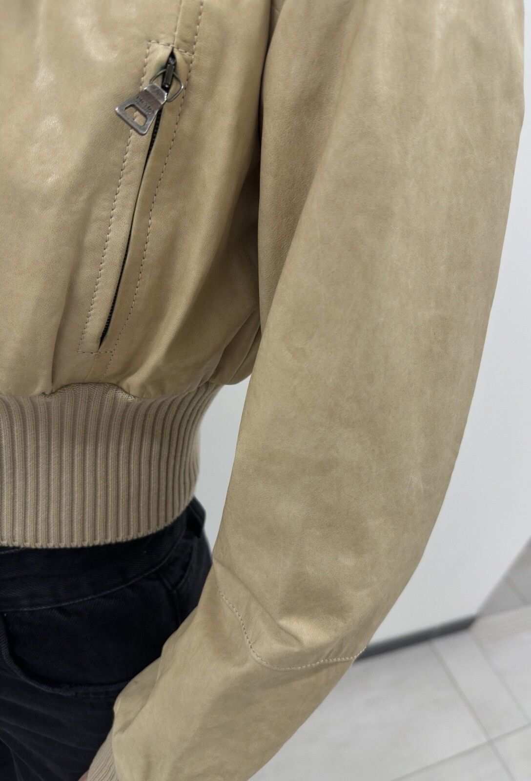 Prada Vintage 2009 Prada Archive Leather Womens Fitted y2k Jacket Size S / US 4 / IT 40 - 14 Thumbnail