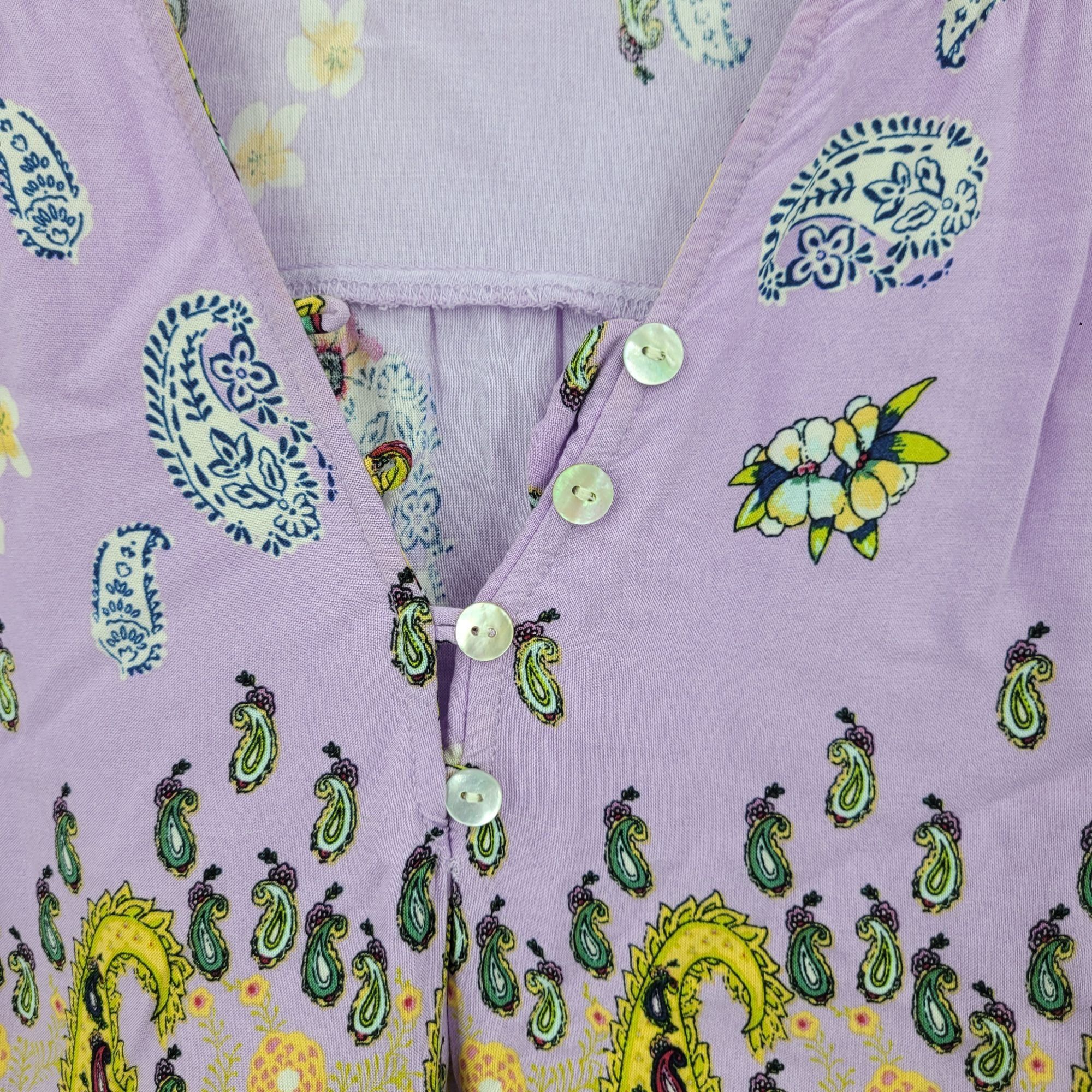 Anthropologie Anthropologie Fig & Flower Lavender Multicolor Boho Peasant Size L / US 10 / IT 46 - 6 Thumbnail
