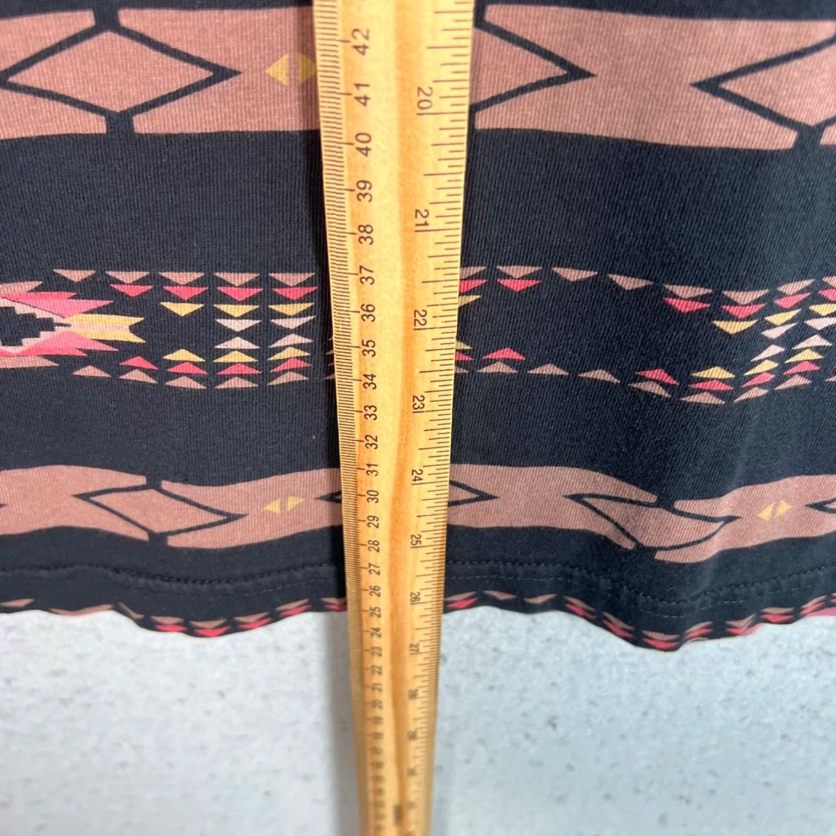 Vintage Koto Shirt Women M Black Brown Aztec Long Sleeve Henley Button-Up Casual Aztec Womens M Black Cotton Vintage No Size M / US 6-8 / IT 42-44 - 6 Thumbnail