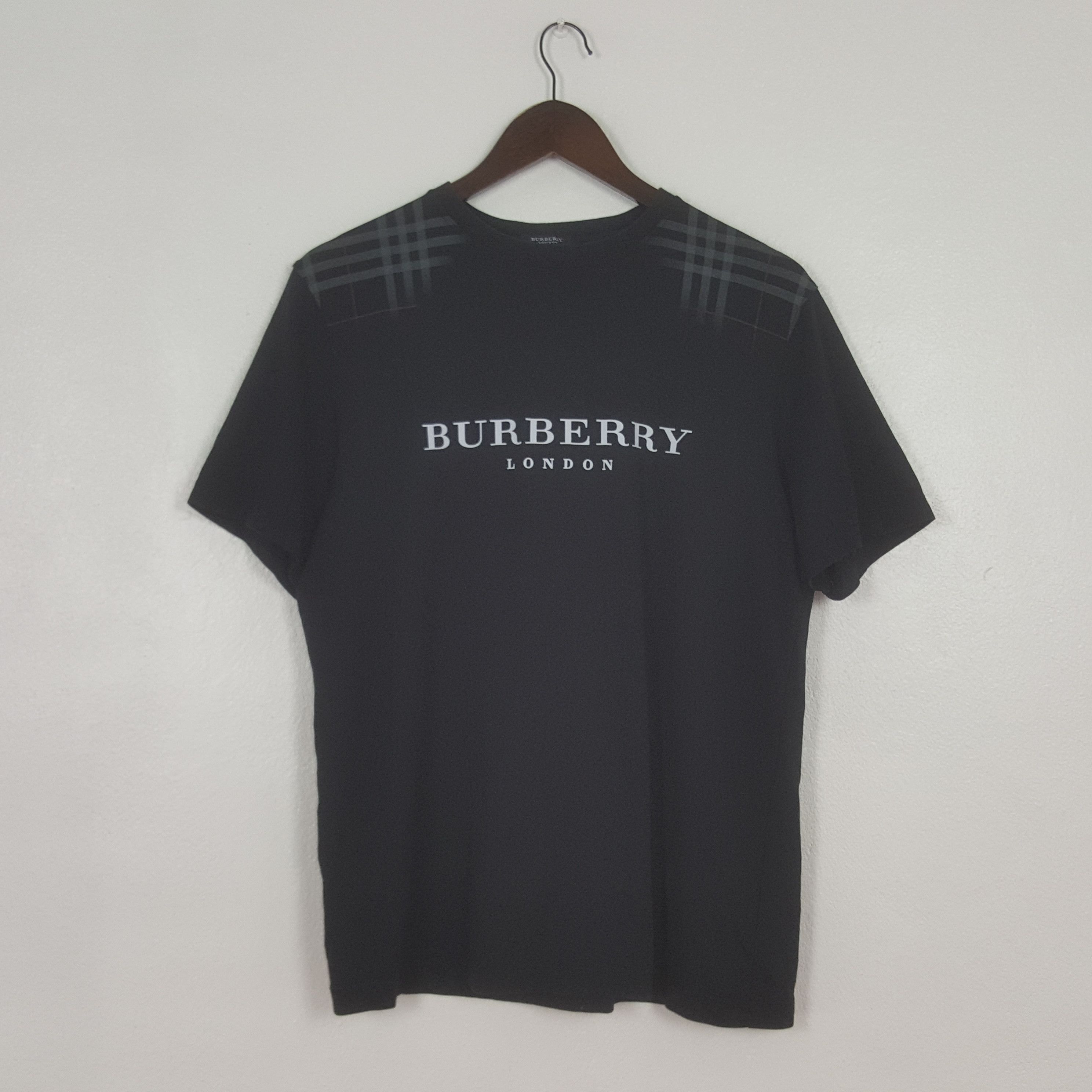 Vintage Burberry London Custom Spell Out Nova Check Tshirt
