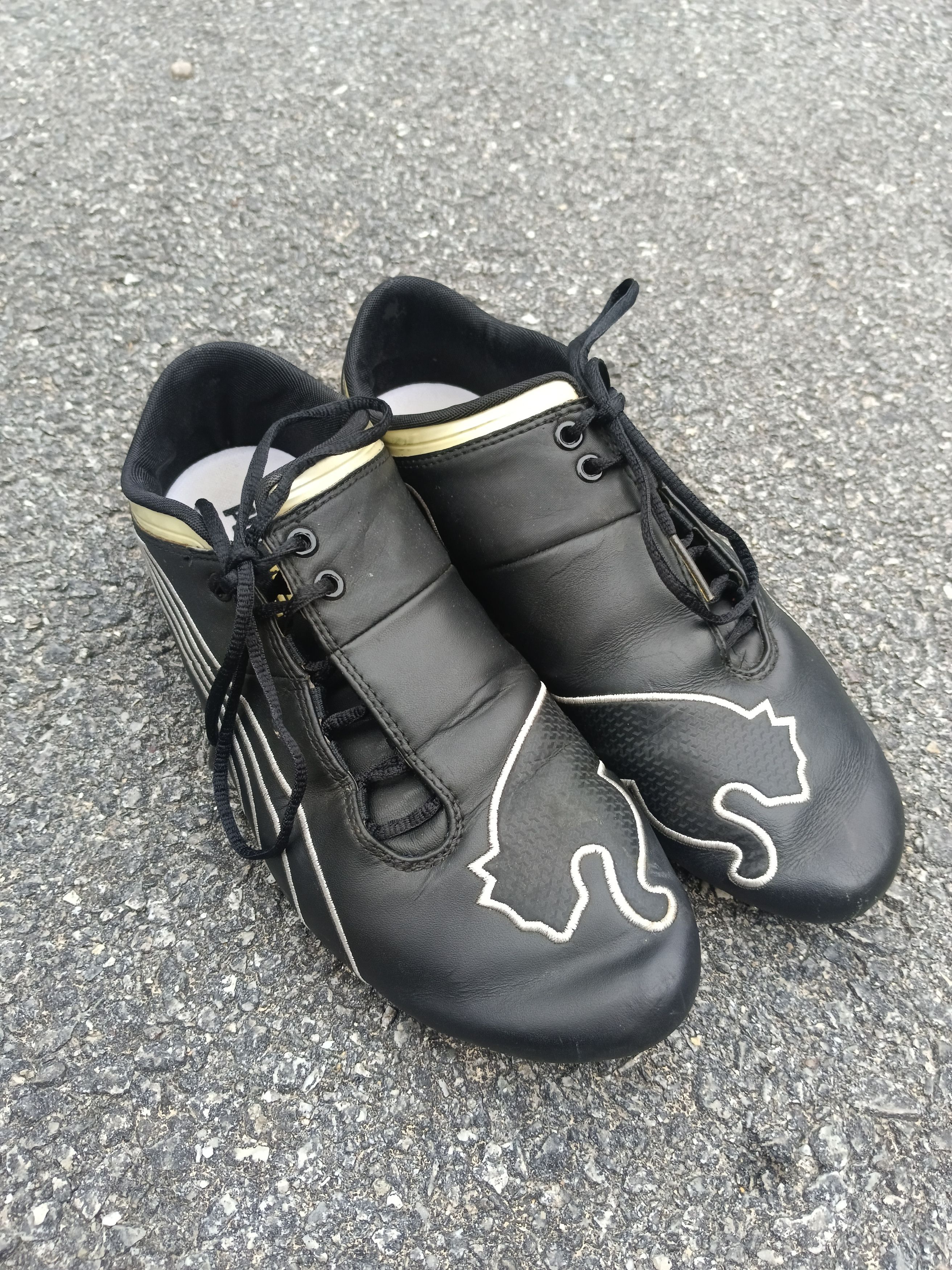 Puma × Vintage Vintage Gray/Black Leather Puma Budoka Y2k