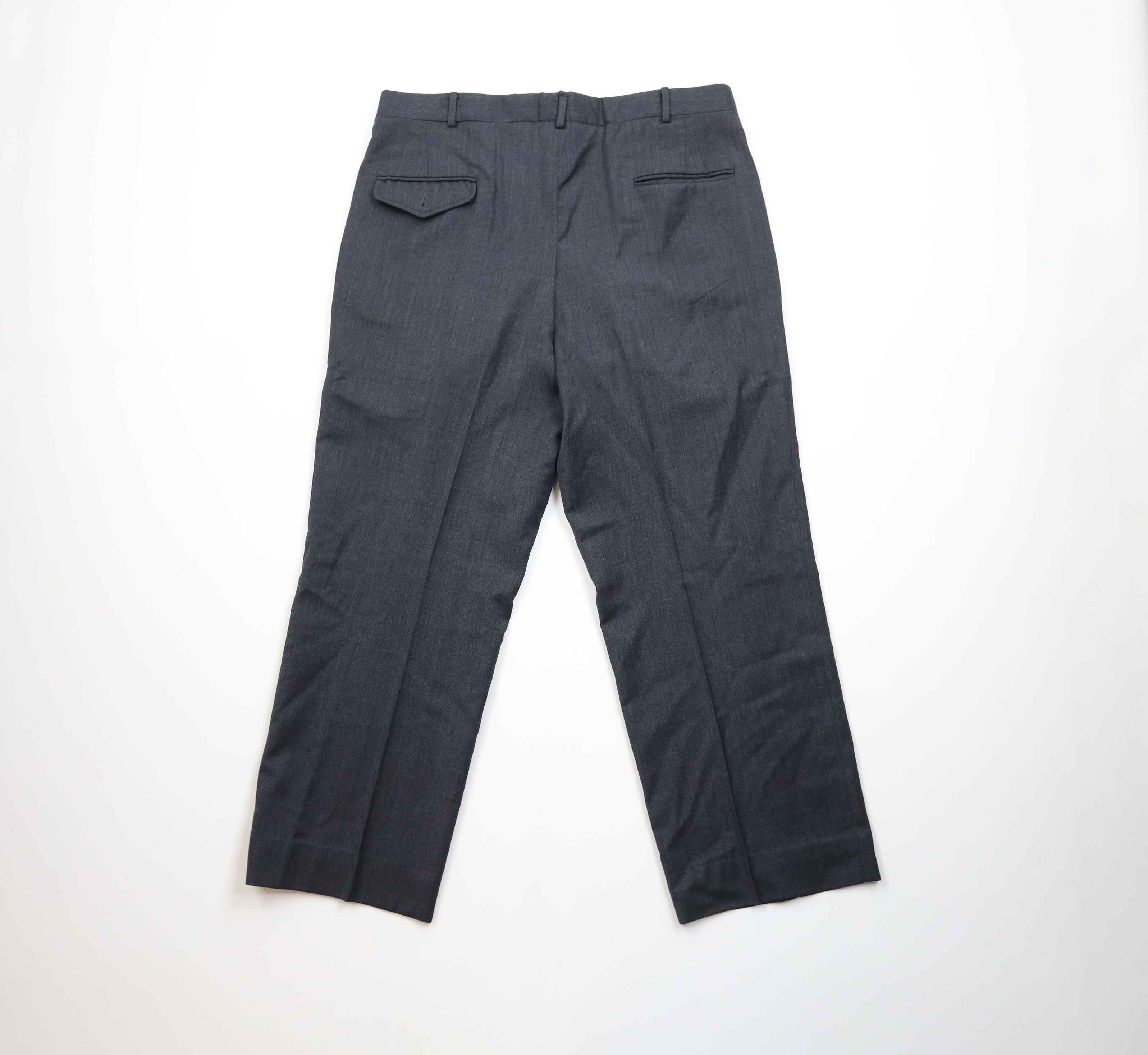 Vintage Vintage 90s Streetwear Pleated Wide Leg Chino Pants Gray USA Size US 34 / EU 50 - 9 Thumbnail