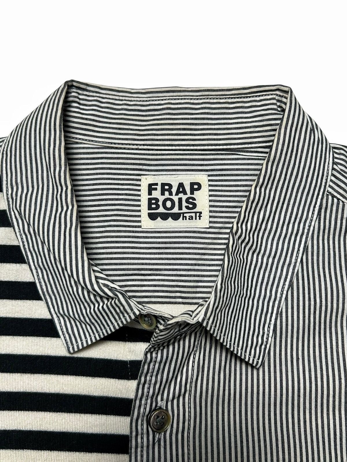 Frapbois × Issey Miyake × Japanese Brand FRAPBOIS Issey Miyake Shirt Short Sleeve Button Up Striped Size US M / EU 48-50 / 2 - 7 Thumbnail