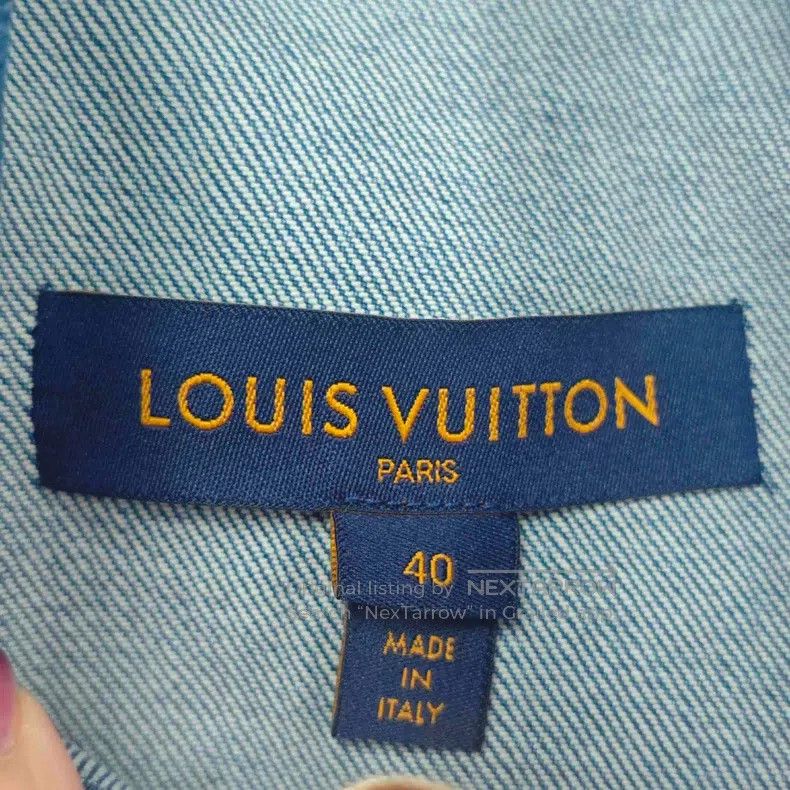 Louis Vuitton Louis Vuitton Washed blue studded cuffed denim jacket Size S / US 4 / IT 40 - 5 Thumbnail