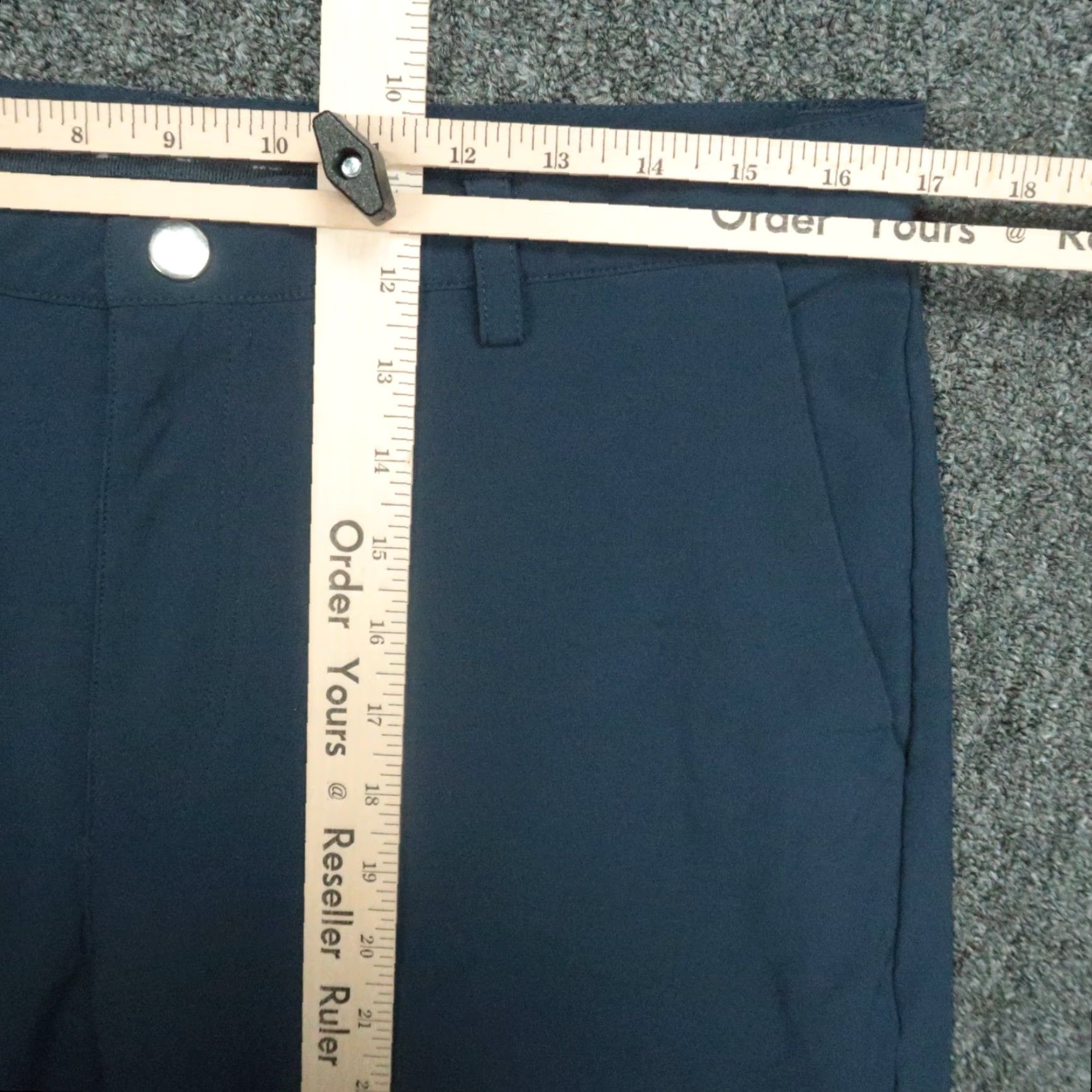 Vintage Ministry Of Supply Pants Men 34x31 Blue Slim Fit Chino Trouser - Flat Front, Button, Zip, 34, Blue, Slim, Polyester Size US 34 / EU 50 - 6 Thumbnail