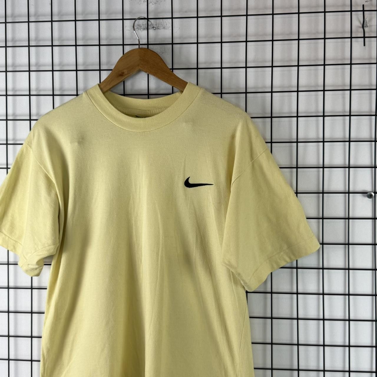 Nike Nike Vintage 90s Mini Swoosh Yellow T shirt Yellow Size US M / EU 48-50 / 2 - 2 Thumbnail