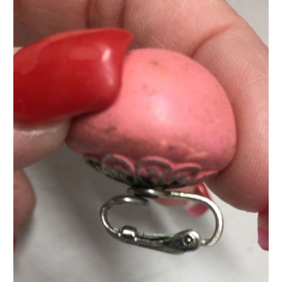 Other Women's Pink and Silver tone Round Clip On Earrings Size ONE SIZE - 6 Thumbnail