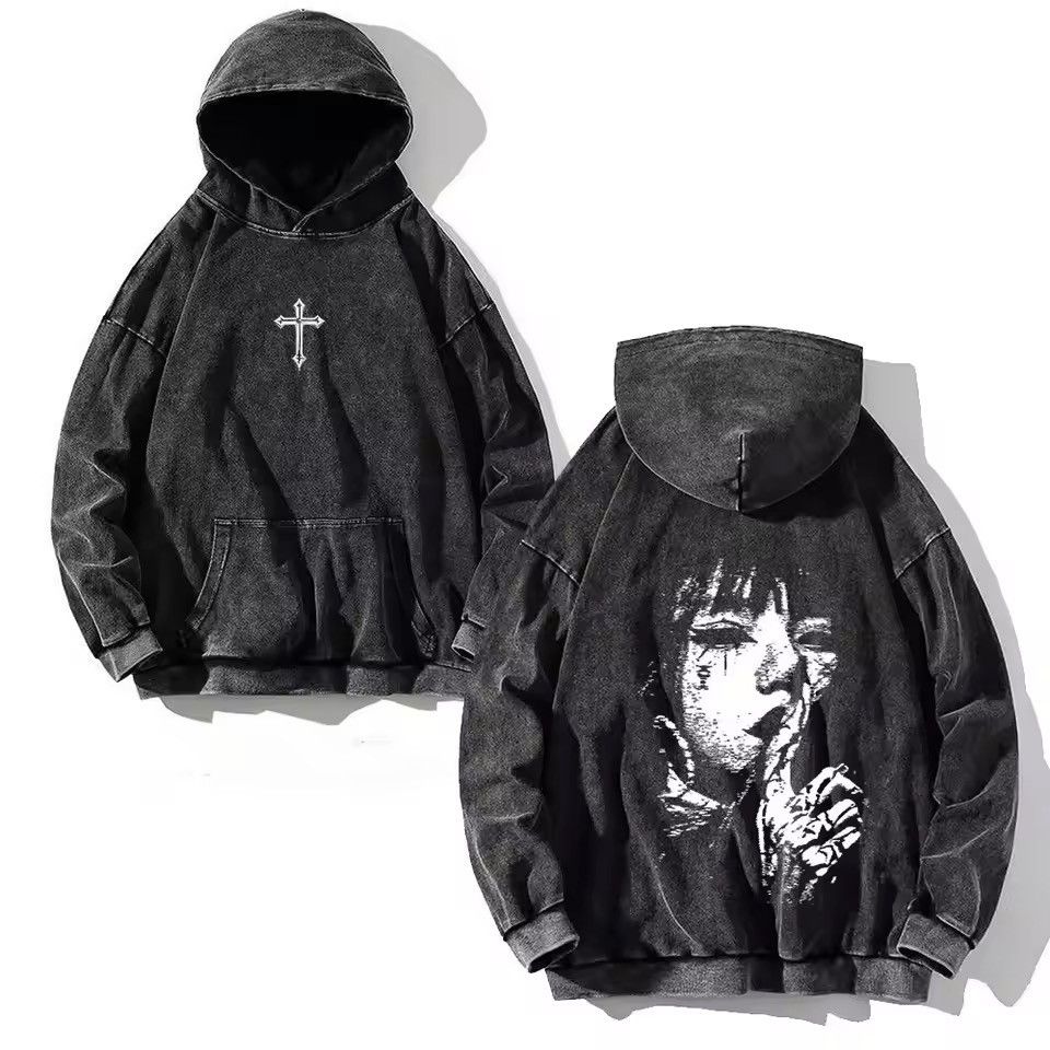 Japanese Brand Streetwear Silent Gurl Graphic Hoodie Punk Gothic Style Size US M / EU 48-50 / 2 - 1 Thumbnail