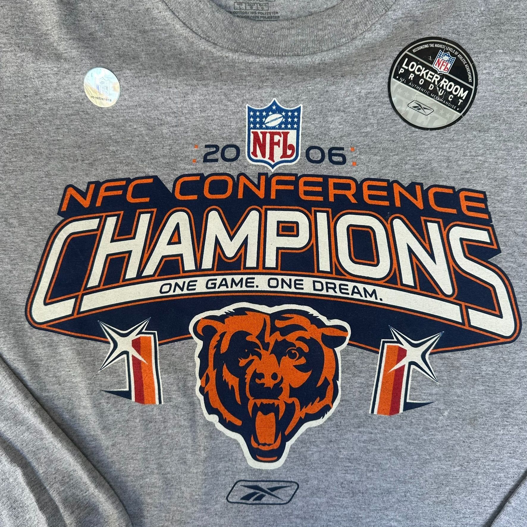 Reebok Vintage Y2K Reebok Chicago Bears Champions 2006 T-Shirt NFL Size US L / EU 52-54 / 3 - 2 Thumbnail