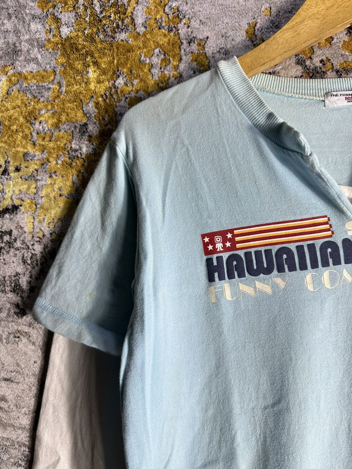Beauty Beast 90s SICK TRASHED THE FUNNY HAWAIIAN DOUBLE LAYER IFSIX STYLE Size US M / EU 48-50 / 2 - 4 Thumbnail