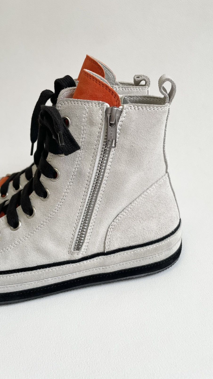 Ann Demeulemeester High Top Sail White Suede ‘Gert’ Sneakers Size US 8 / IT 38 - 10 Thumbnail