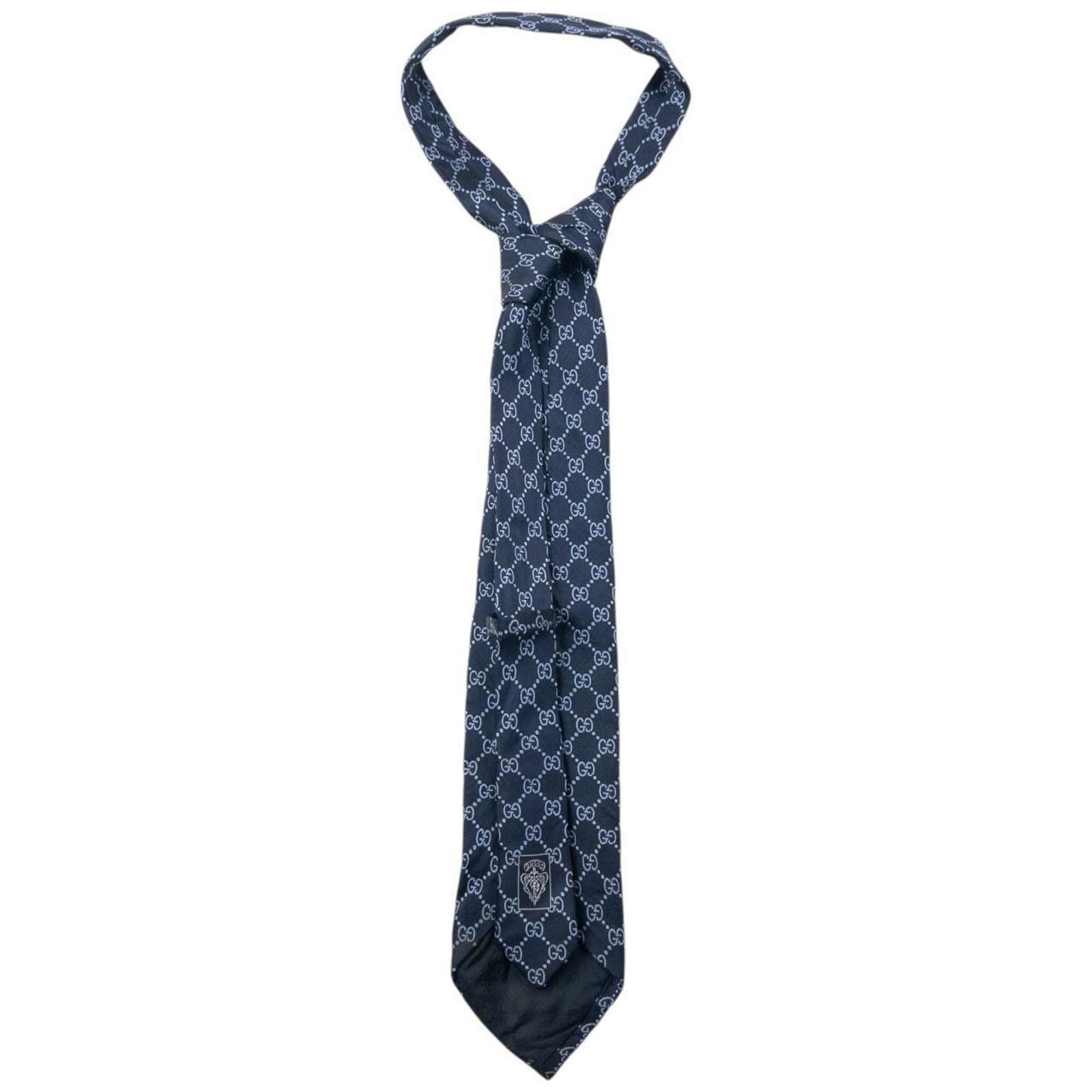 Gucci Vintage 2000sGucci Monogram Silk Tie Size ONE SIZE - 2 Thumbnail