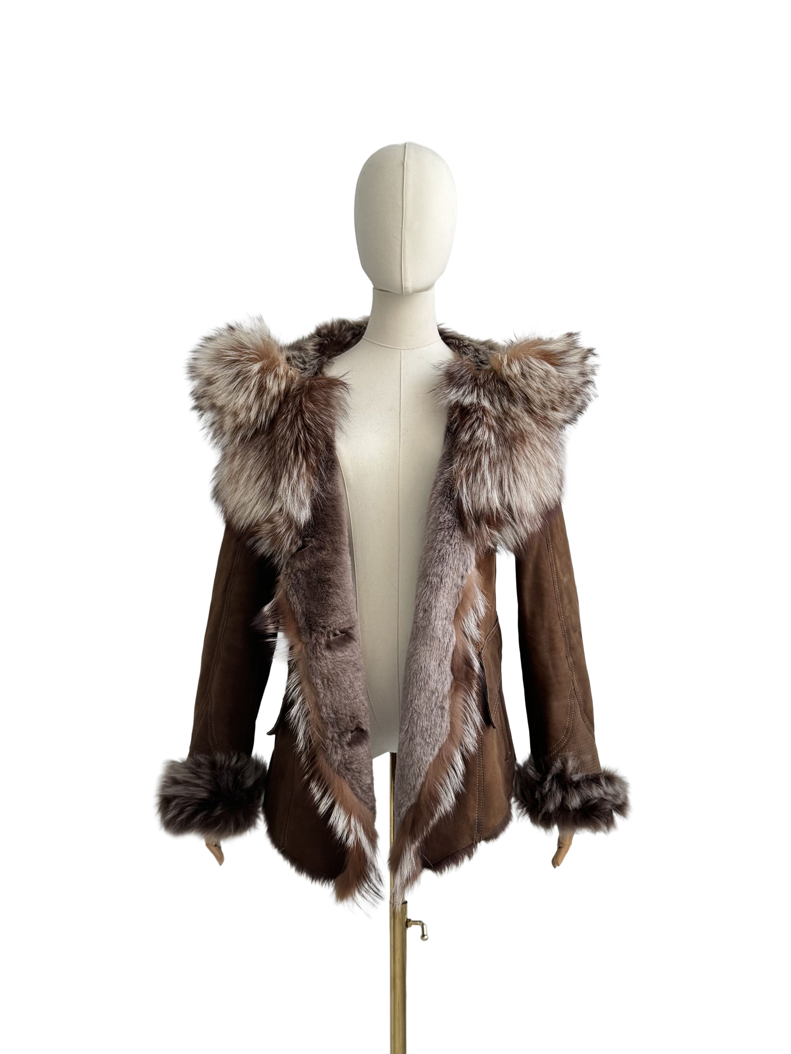 Japanese Brand Vintage Genuine Leather/Real Fur Hooded Jacket Size M / US 6-8 / IT 42-44 - 4 Thumbnail