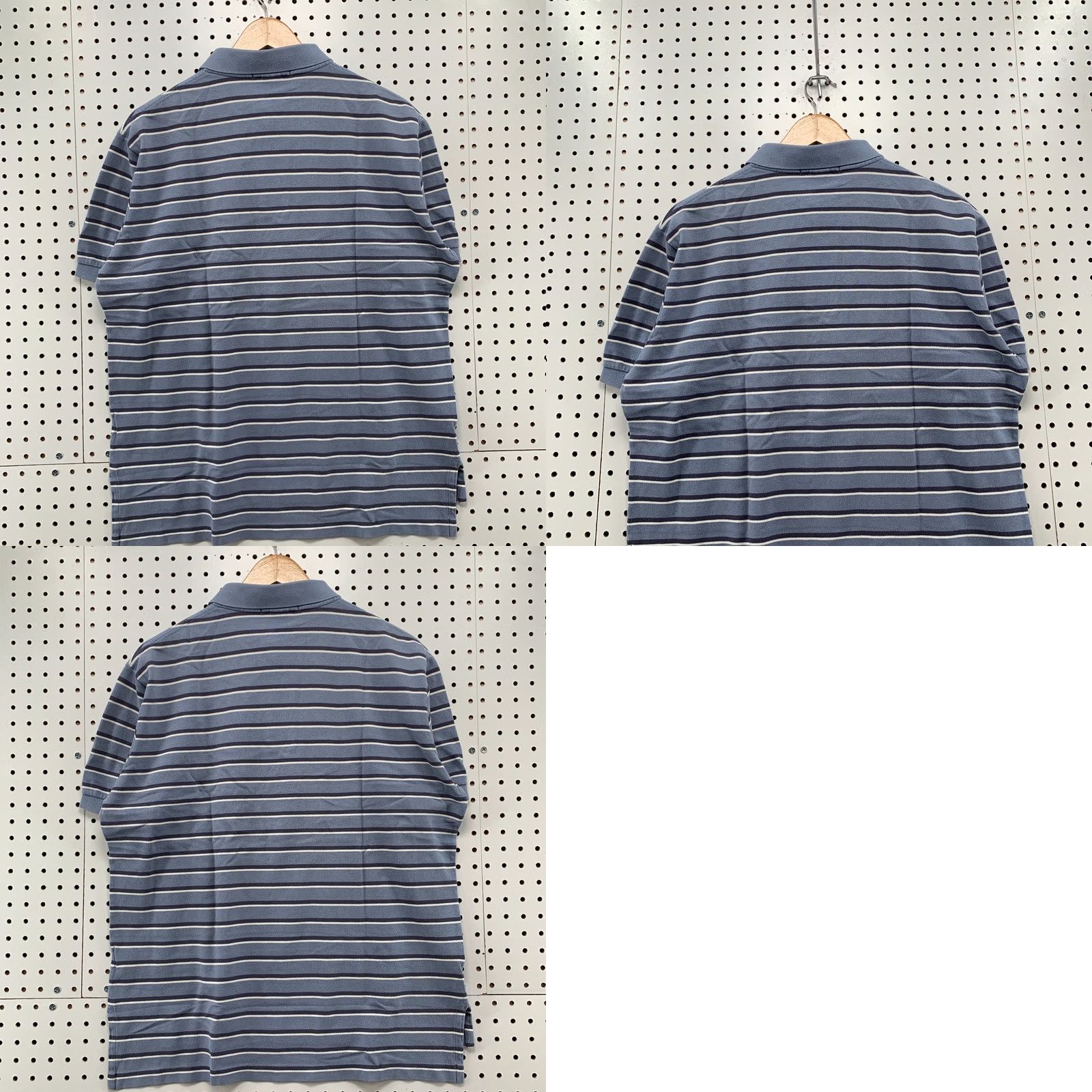 Polo Ralph Lauren Polo Ralph Lauren Polo Shirt Blue White Striped Pony Mens Large Size US L / EU 52-54 / 3 - 9 Thumbnail