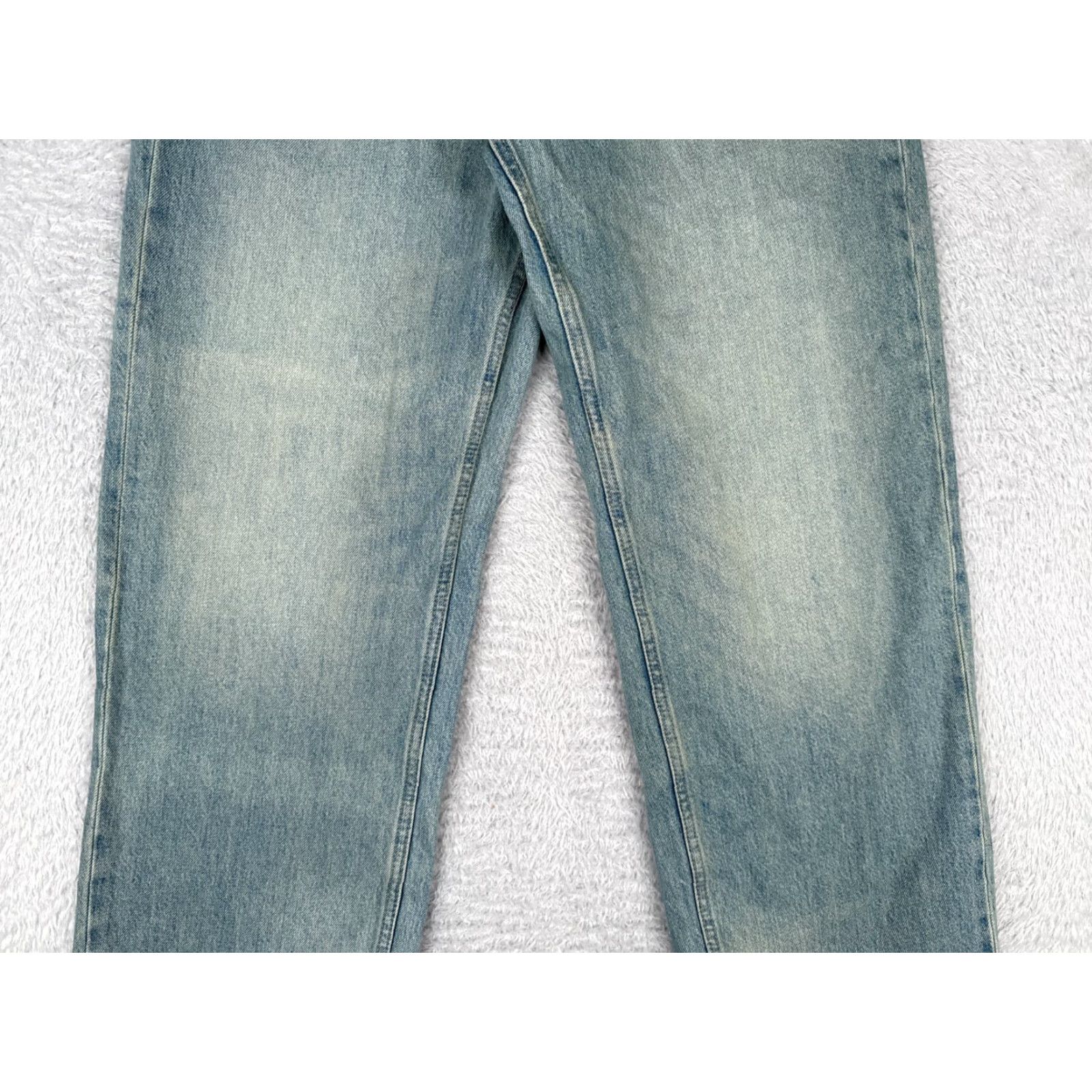 Zara Zara Jeans Womens 31 Blue Denim Wide Leg High Rise Cotton Blend Med Wash 30x31 Size 24" / US 00 / IT 34 - 3 Thumbnail