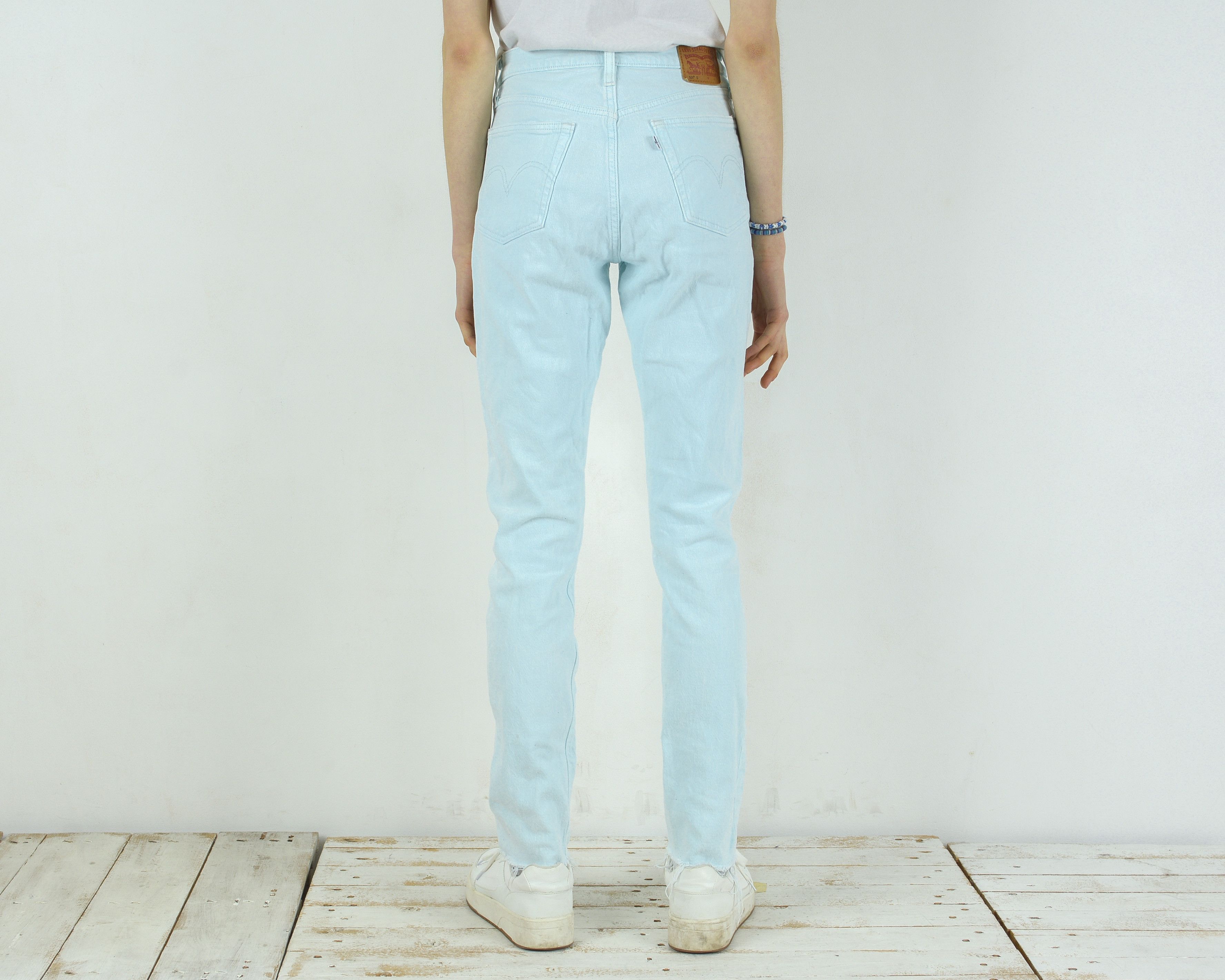 Levi's 501S W26 L32 Skinny Jeans Denim Trousers Pants Button Fly Size 26" / US 2 / IT 38 - 3 Thumbnail