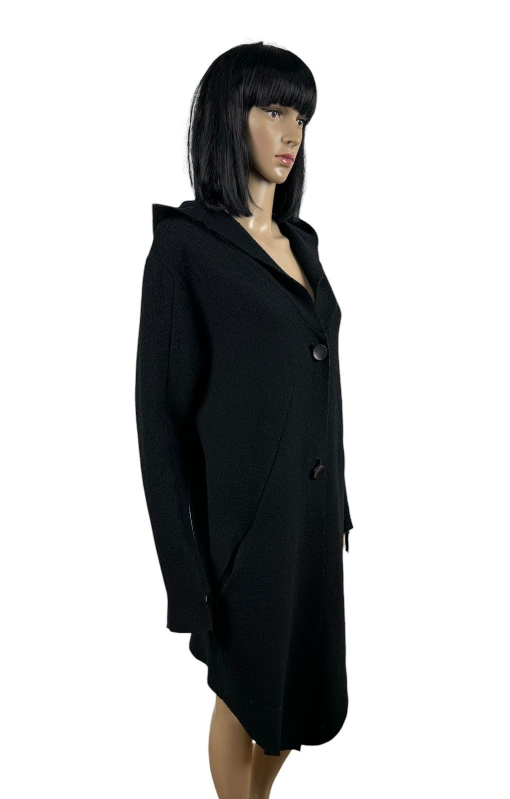 Barbara I Gongini Barbara I Gongini Merino Wool Ocercoat Hooded size 34 Size XXS / US 00 / IT 34 - 3 Thumbnail