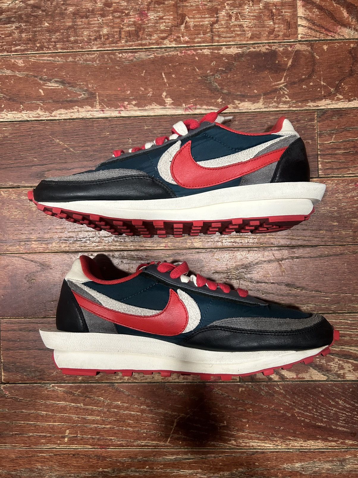 Nike × Sacai × Undercover Nike x sacai LDWaffle 'Midnight Spruce University Red' Size US 11 / EU 44 - 2 Thumbnail