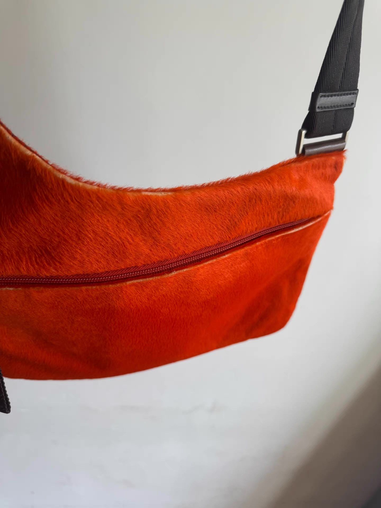 Prada Prada 99SS Orange Horsehair Crossbody Bag Q17 Size ONE SIZE - 4 Thumbnail