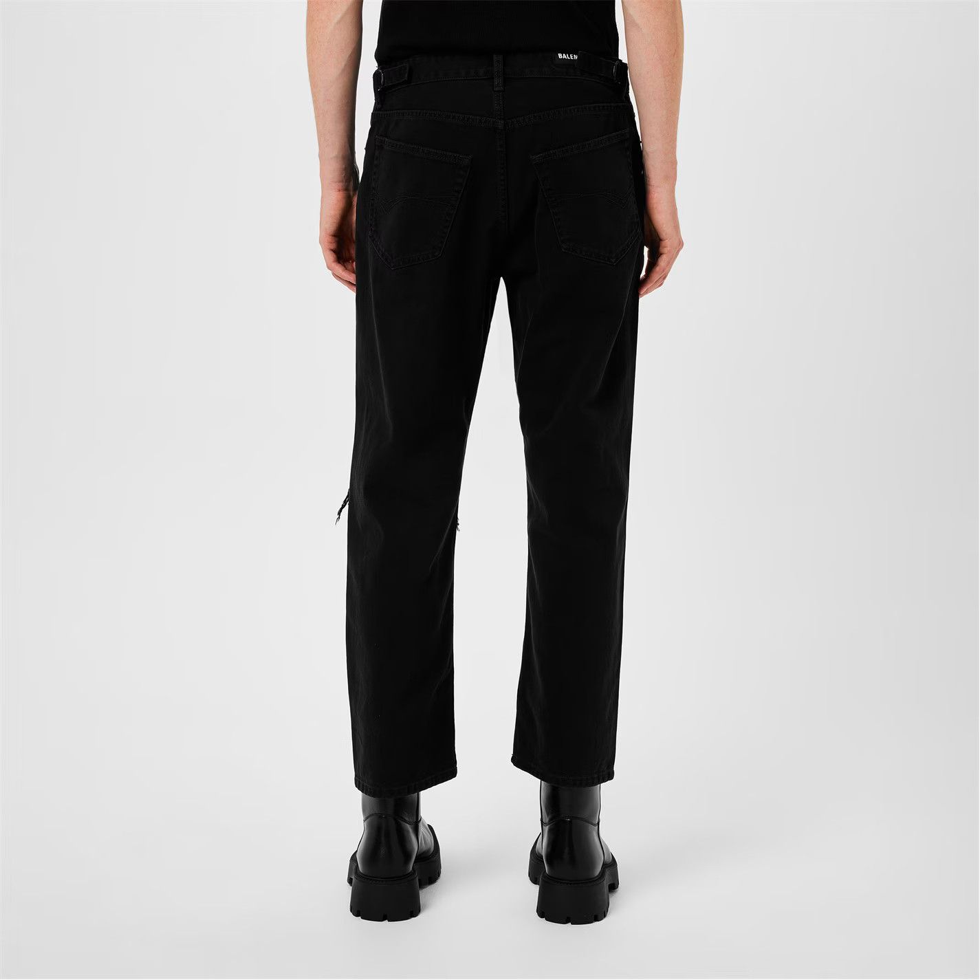 Balenciaga o1g2r1mq0226 Loose Fit Buckle Pants In Black Size US 32 / EU 48 - 4 Thumbnail