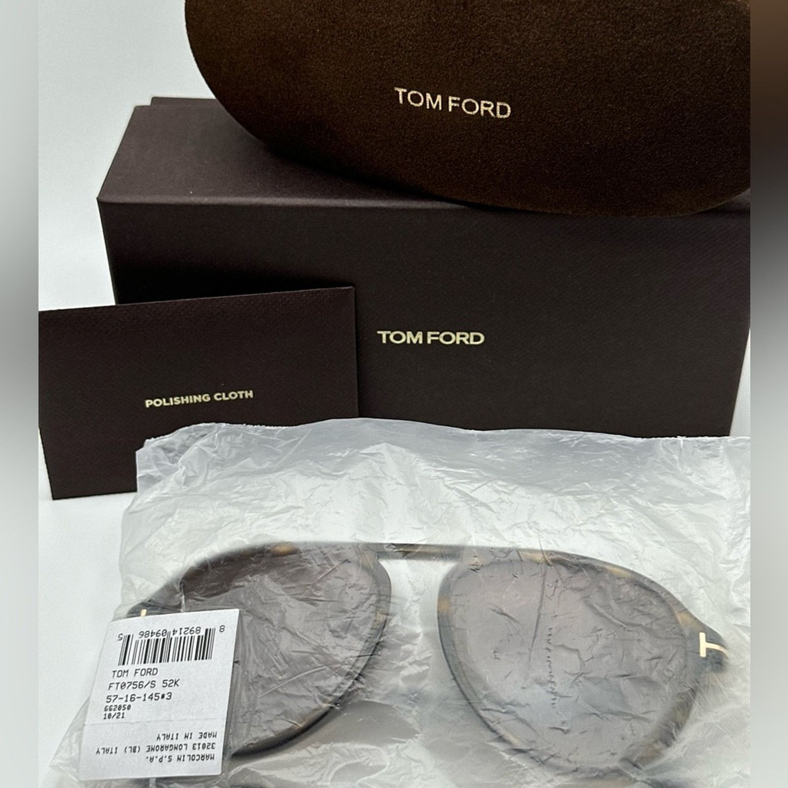 Tom Ford NEW TOM FORD Tony FT0756/S 52K Brown Havana Men Sunglasses Size ONE SIZE - 9 Thumbnail