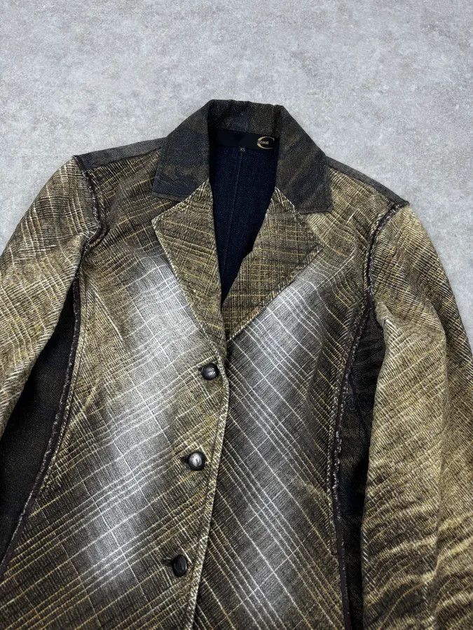 Just Cavalli 2000s Cavalli Faded Tattoo Wheat Blazer Jacket Size S / US 4 / IT 40 - 5 Thumbnail