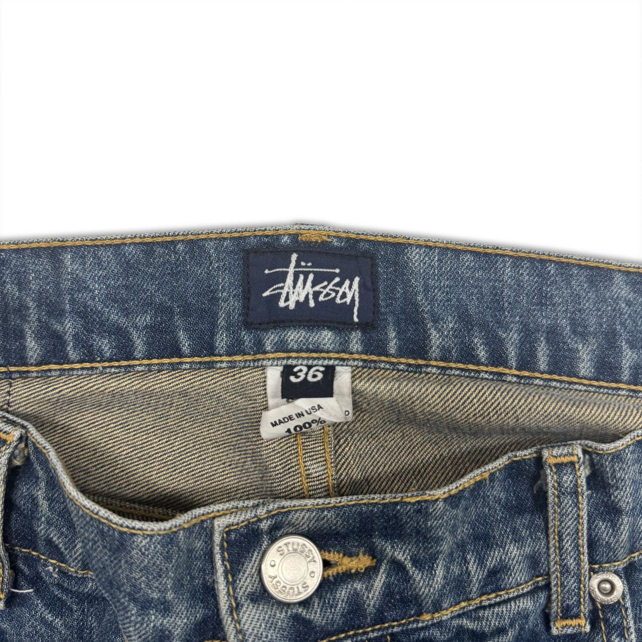 Stussy 90s stussy denim pants Size US 36 / EU 52 - 3 Thumbnail