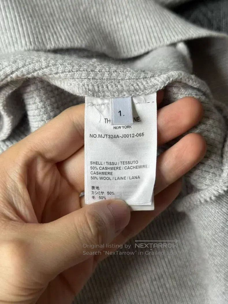 Thom Browne Thom Browne Grey Cashmere and Wool Blended Knit Hoodie Size US S / EU 44-46 / 1 - 5 Thumbnail