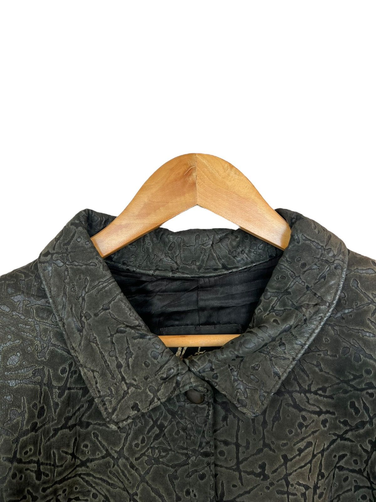 Designer Vintage Neto Art Black Sunfaded Leather Cowboy Jacket Size US L / EU 52-54 / 3 - 4 Thumbnail
