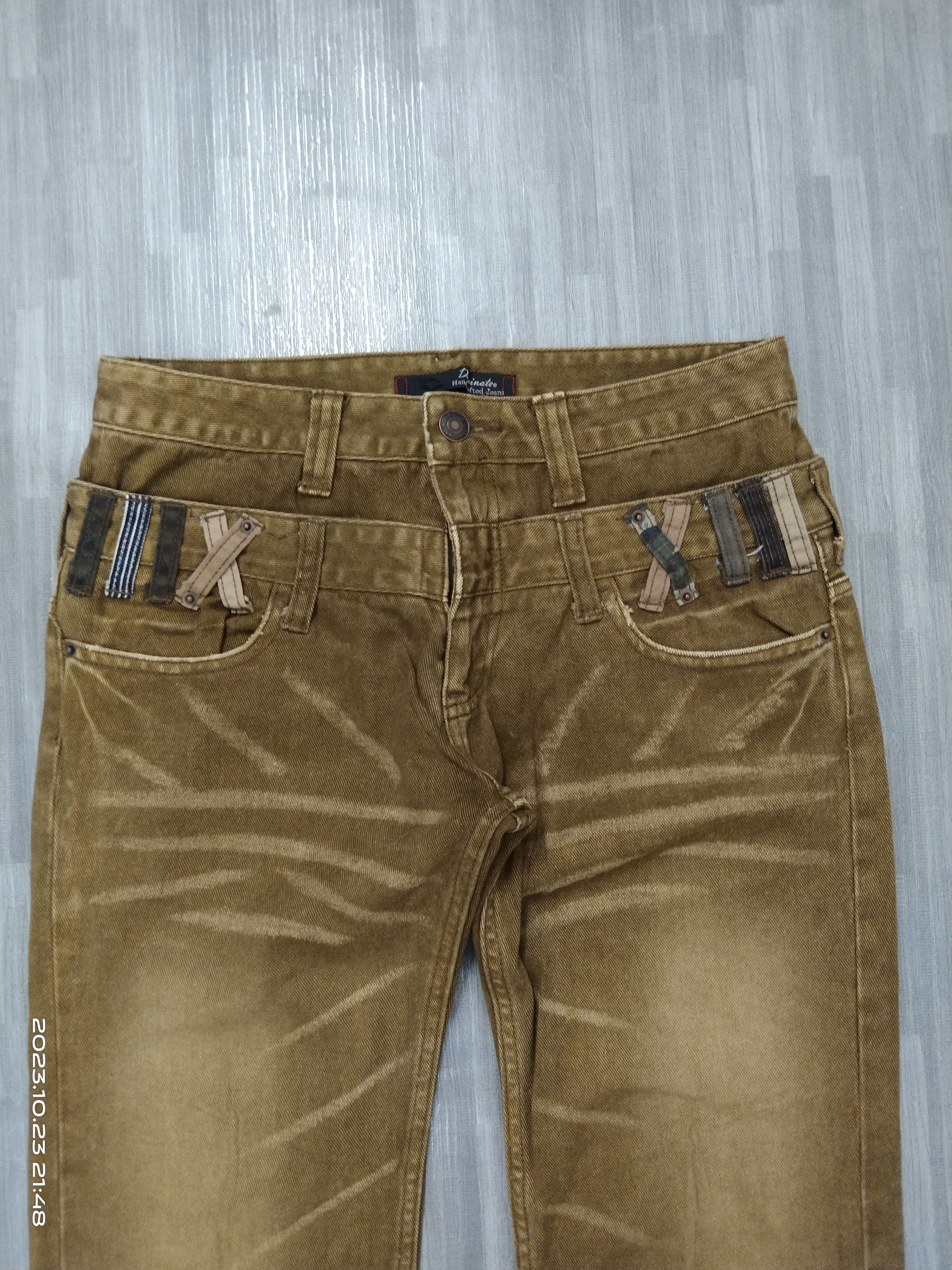 Japanese Brand SICK DOUBLE WAIST TWIST DOMINATE DENIM PANTS Size US 30 / EU 46 - 4 Thumbnail