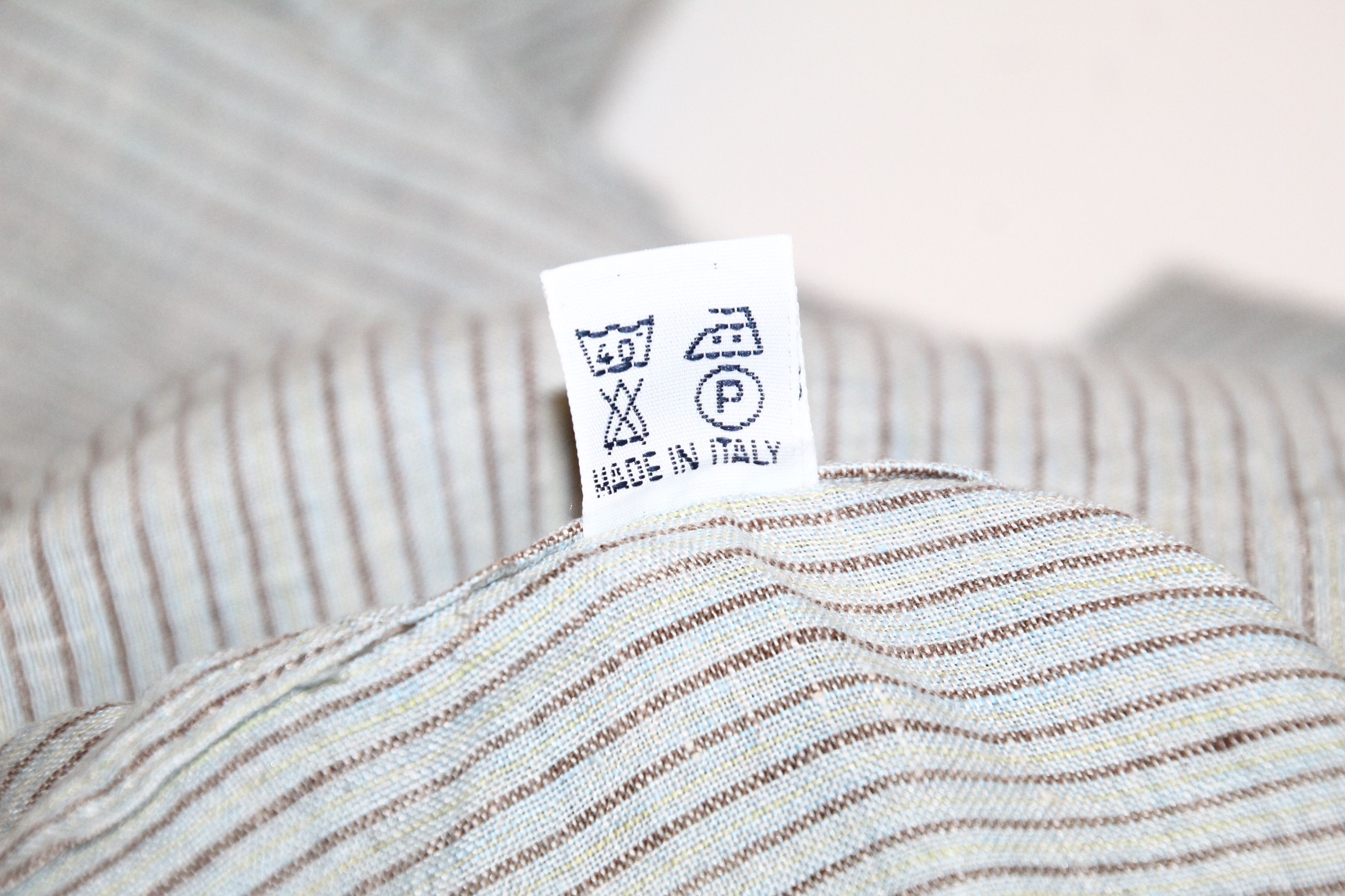 Eidos Napoli Danolis 1966 Regular Fit spread-collar striped linen shirt Size US M / EU 48-50 / 2 - 10 Thumbnail