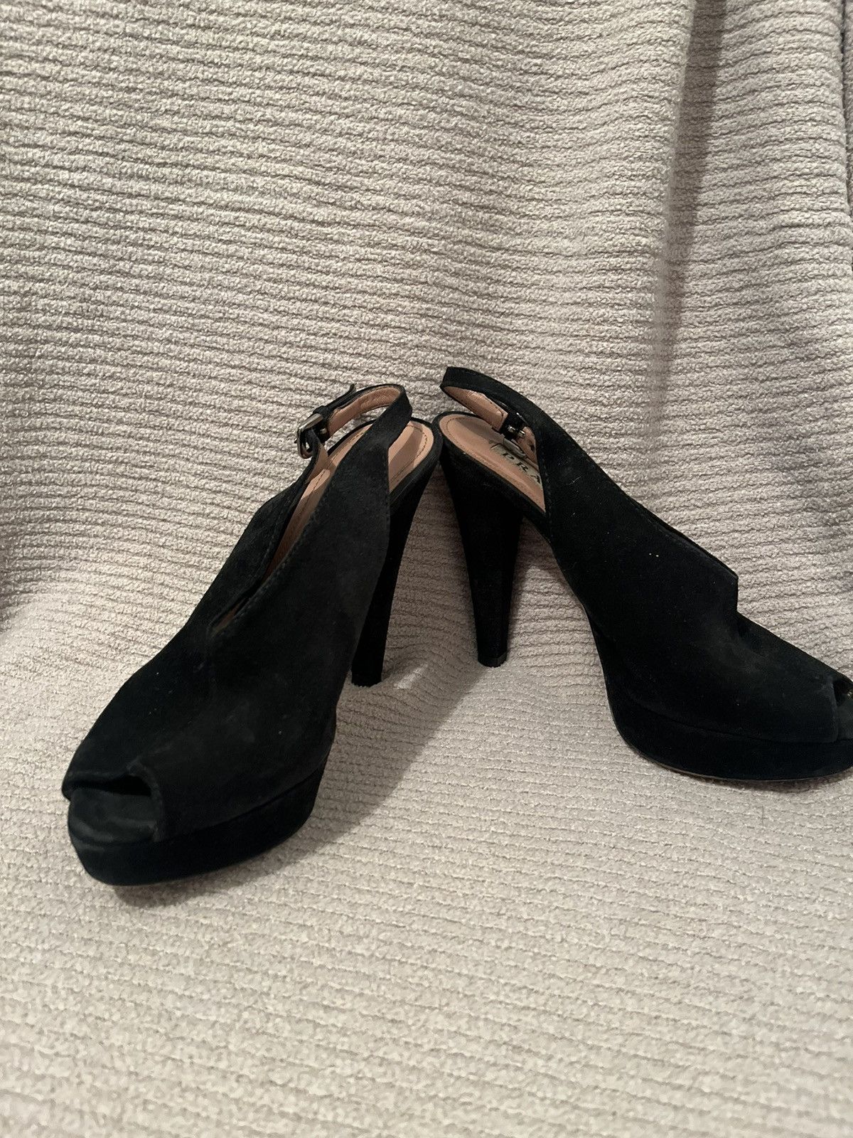 Prada Prada Nero Black Suede Stilettos. Size US 6.5 / IT 36.5 - 17 Thumbnail