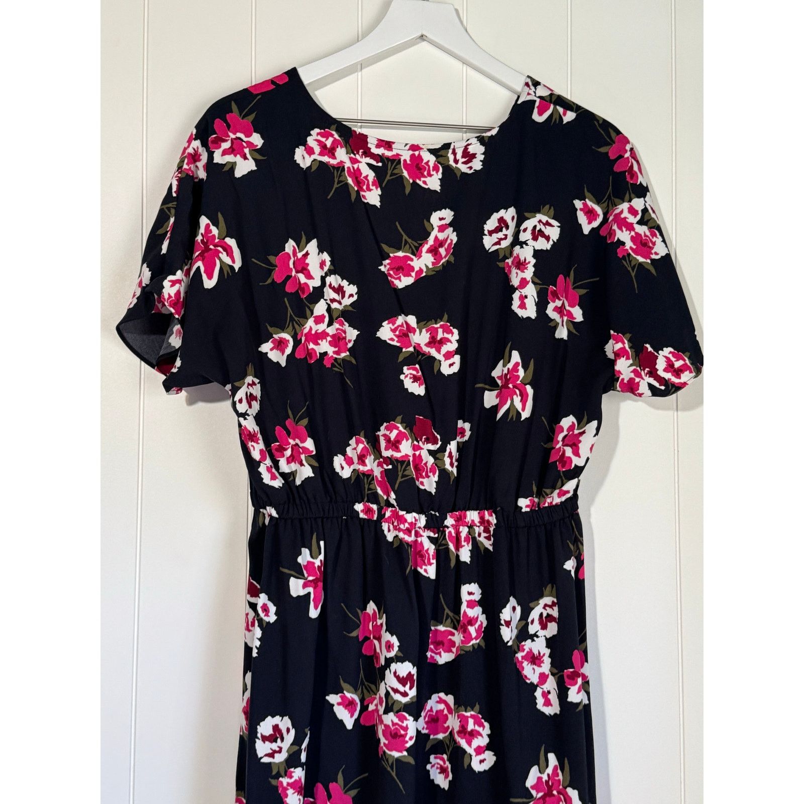 J.Crew J.Crew Floral Wrap Dress Blue Pink V-Neck Medium Size M / US 6-8 / IT 42-44 - 8 Thumbnail