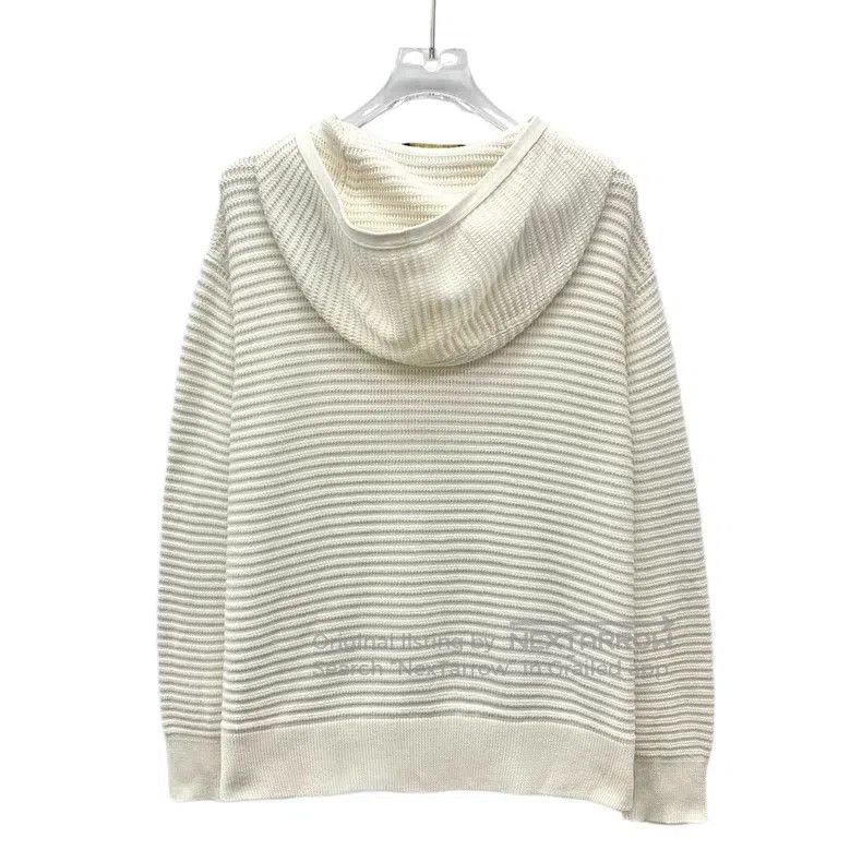 Loro Piana Loro Piana Off-white Ribbed Pure Silk Hooded Zip-up Long S Size XS / US 0-2 / IT 36-38 - 2 Thumbnail