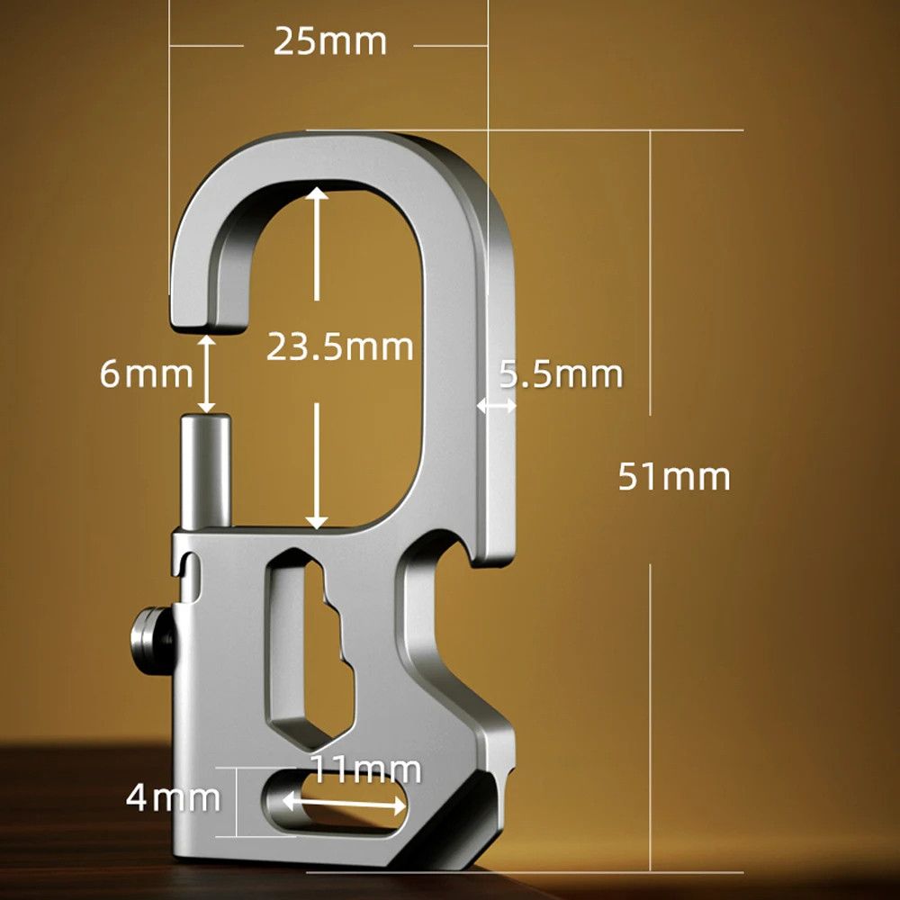 Other Titanium Belt Buckle Key Ring EDC Keychain Bottle Opener Size ONE SIZE - 7 Thumbnail