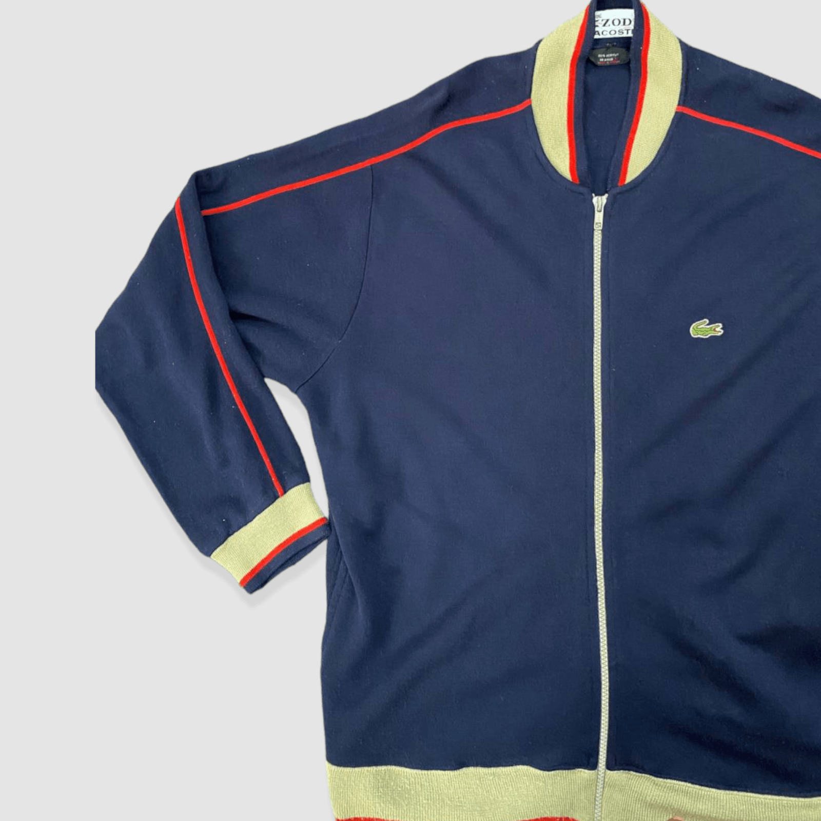 Lacoste Rare HTF Vintage 80s Izod Lacoste Sweater Bomber Jacket Size US L / EU 52-54 / 3 - 4 Thumbnail