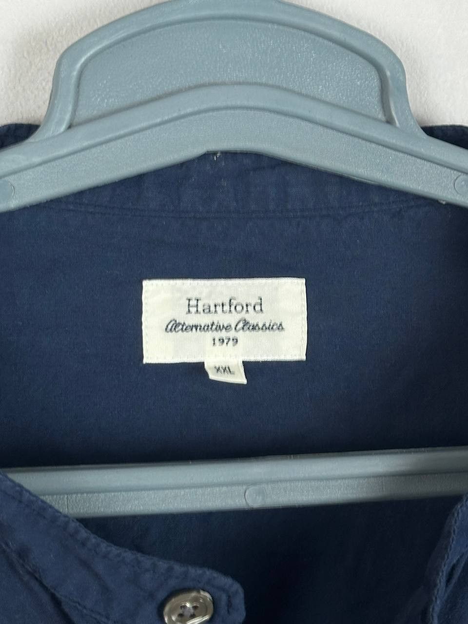 Hartford Hartford Scandinavian Stand Collar Navy Shirts Size: XXL Size US XXL / EU 58 / 5 - 4 Thumbnail
