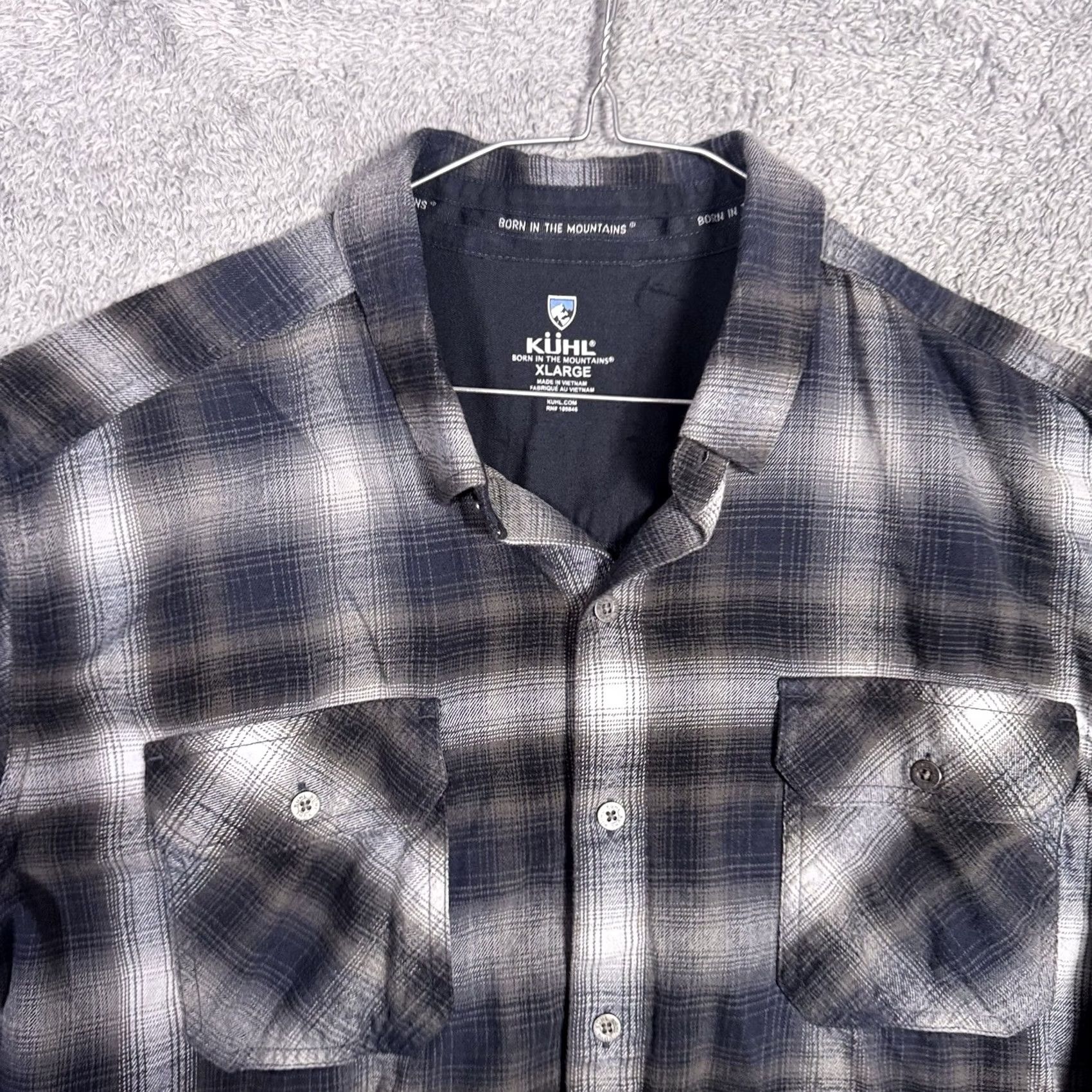 Vintage Kuhl Shirt Mens XL Dillingr Flannel Blue Plaid Cotton Tencel Long Sleeve 7186 Size US XL / EU 56 / 4 - 4 Thumbnail