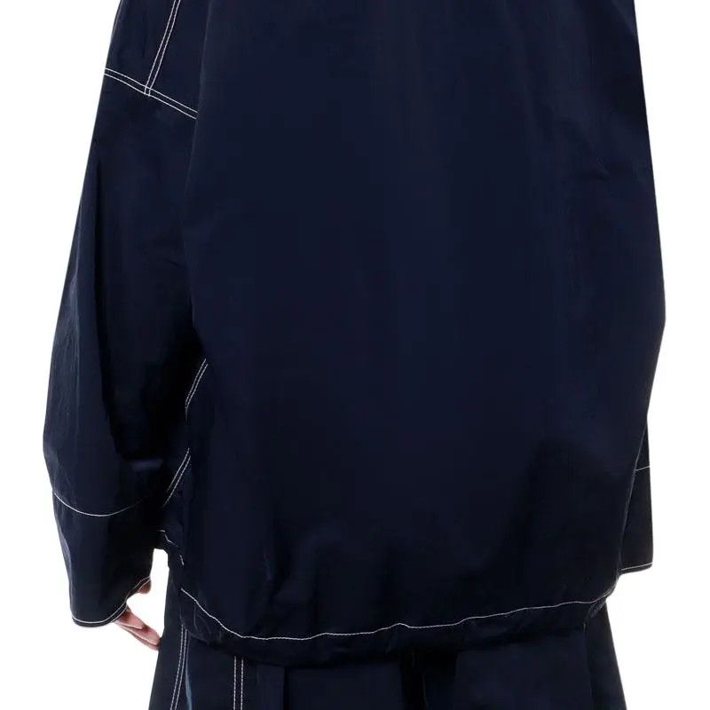 Bottega Veneta o1n1vont1224 Hooded Tech Nylon Blouson Jacket in Marine Blue Size US L / EU 52-54 / 3 - 8 Thumbnail